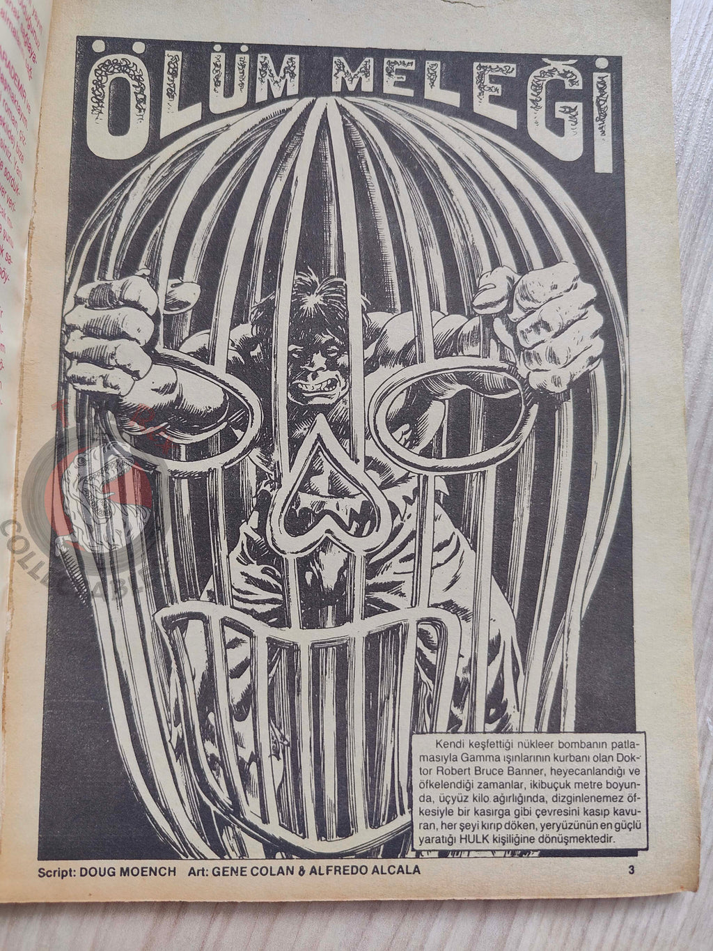 Hulk #4 1987 Turkish Comic Turkey cover #16