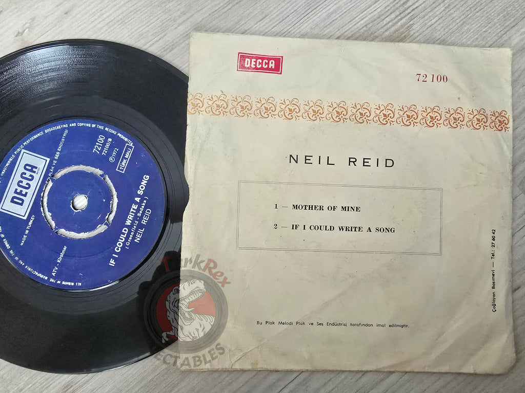 Neil Reid – Mother Of Mine 7" Turkish Pressing Vinyl Turkey Edition