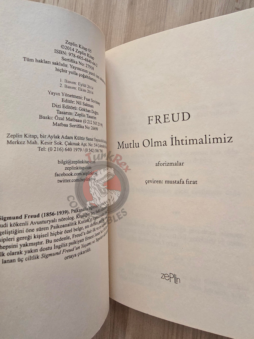 Sigmund Freud – Our Probability of Being Happy: Aphorisms 2014 Turkish Book Turkey