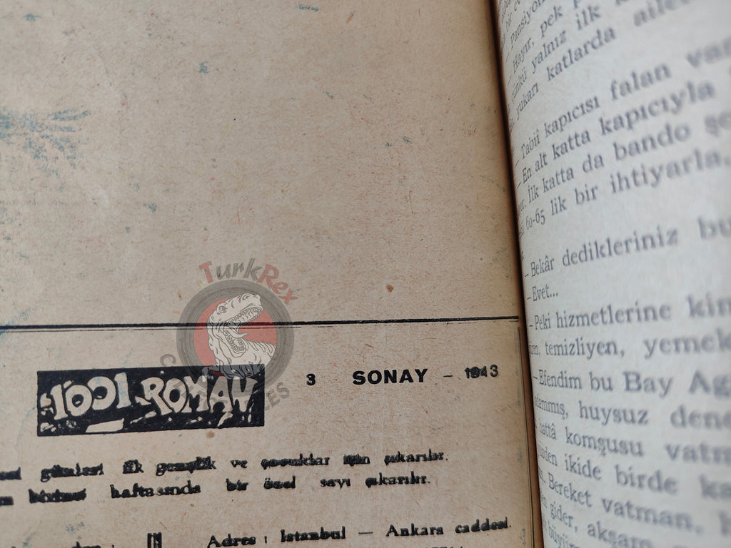 1001 Roman 1943 Radio Patrol Charles Schmidt Turkish Comic Mag Turkey