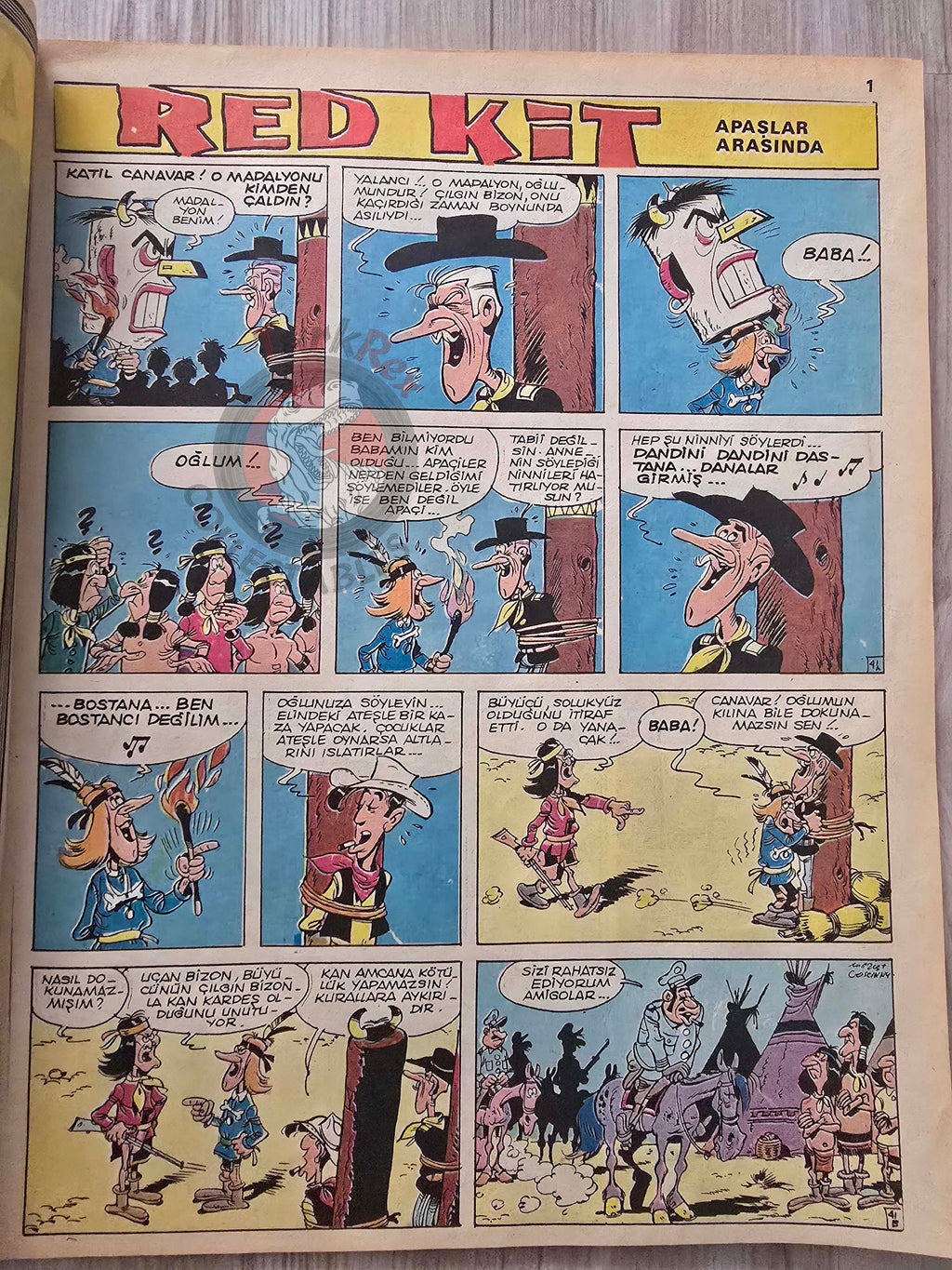 Amatör #11 Johnny Cougar Lucky Luke Turkish Comic Mag Turkey Tiger John M. Burns