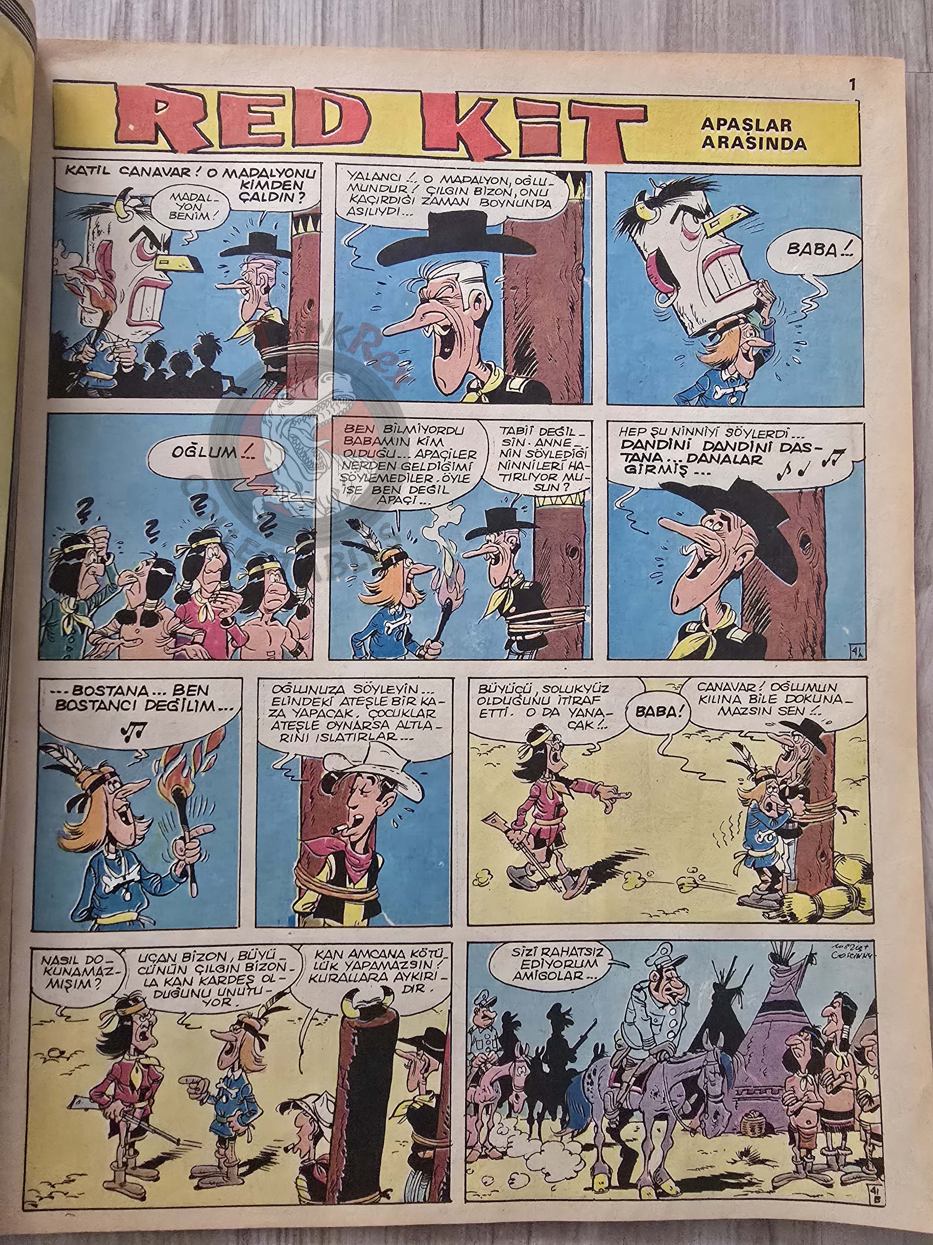 Amatör #11 Johnny Cougar Lucky Luke Turkish Comic Mag Turkey Tiger John M. Burns