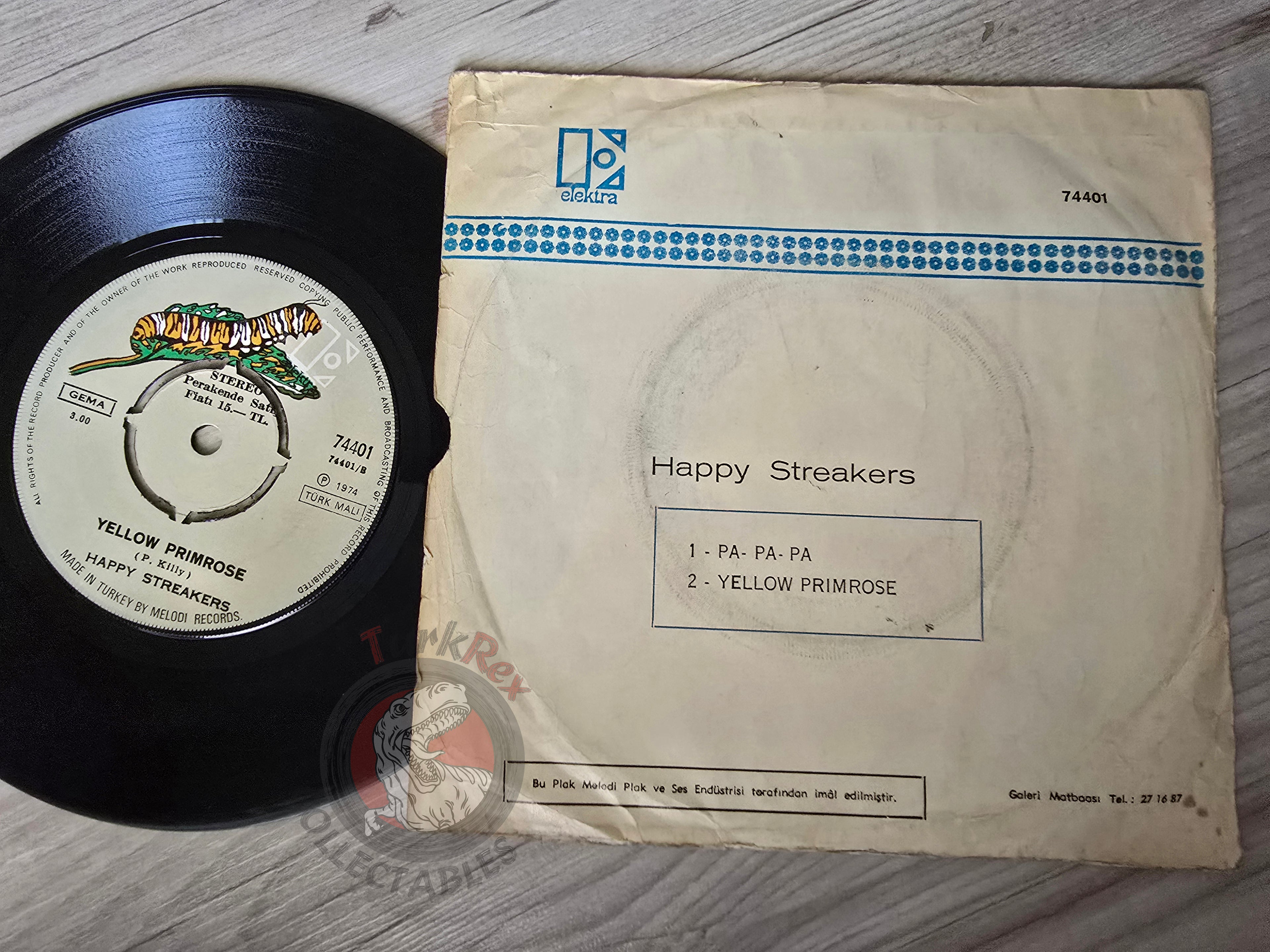 Happy Streakers – Pa-Pa-Pa / Yellow Primrose 7" Turkish Pressing Vinyl Turkey Edition