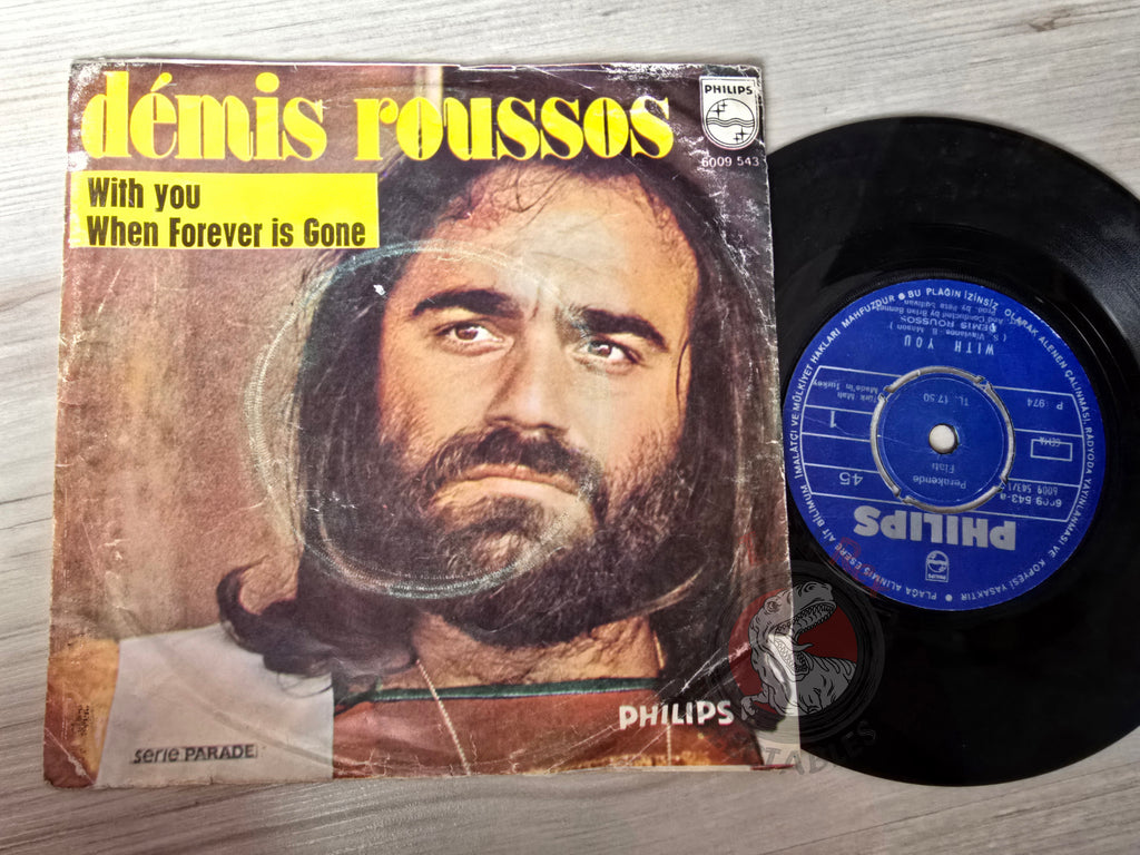 Demis Roussos – With You 7" Turkish Pressing Vinyl Turkey Edition