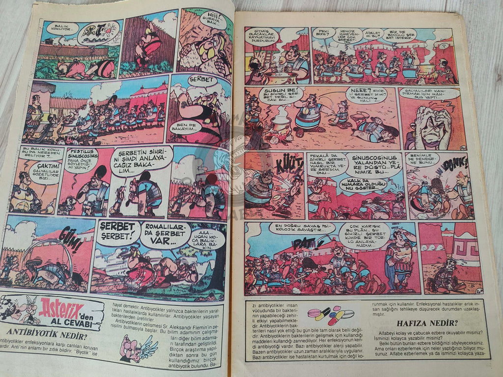 Asterix –  Asterix and the Roman Agent early 90s Turkish Edition Comic Turkey