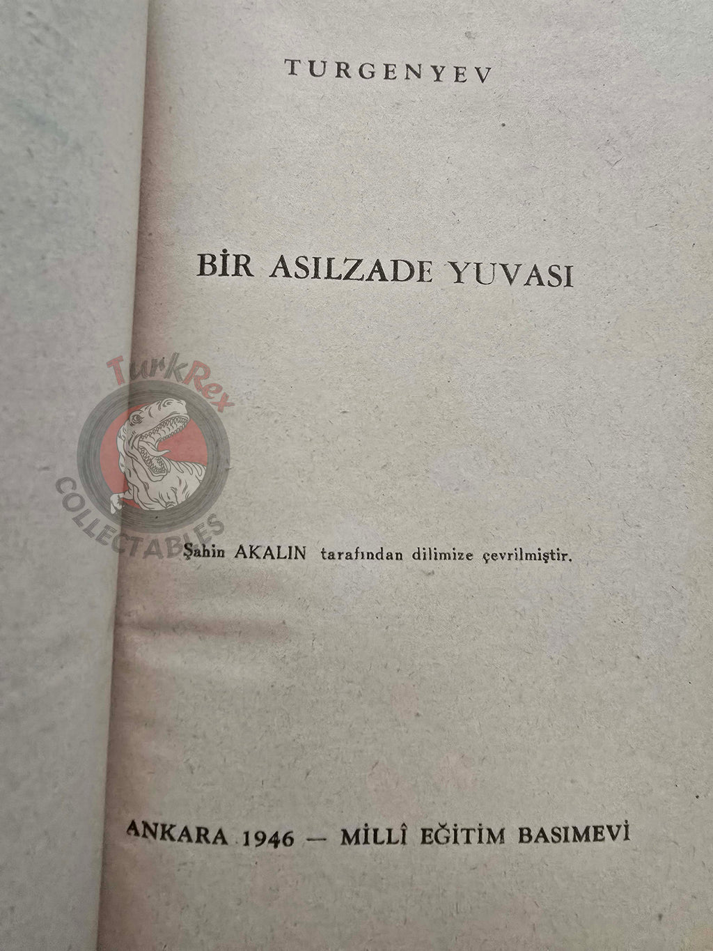 Ivan Turgenev – Home of the Gentry 1946 1st Turkish Book Turkey