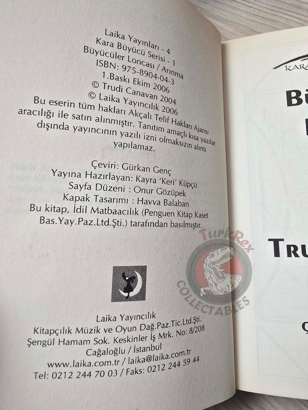 Trudi Canavan – The Black Magician Trilogy 2006 1st Turkish Book Turkey