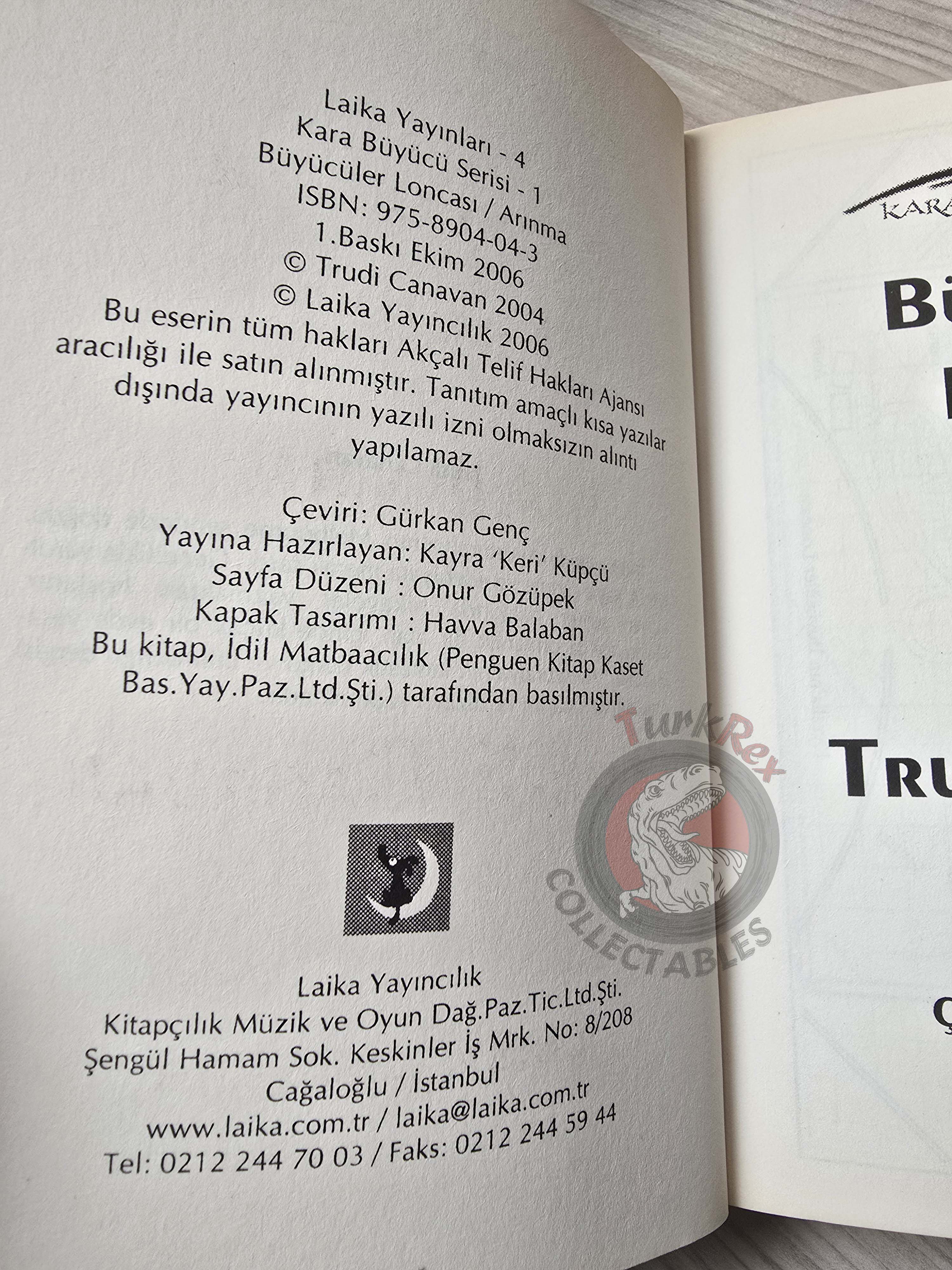 Trudi Canavan – The Black Magician Trilogy 2006 1st Turkish Book Turkey