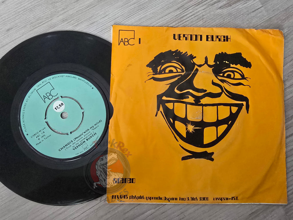 Vernon Burch – Changes Report To The Commissioner OST 7" Turkish Pressing Vinyl Turkey Edition