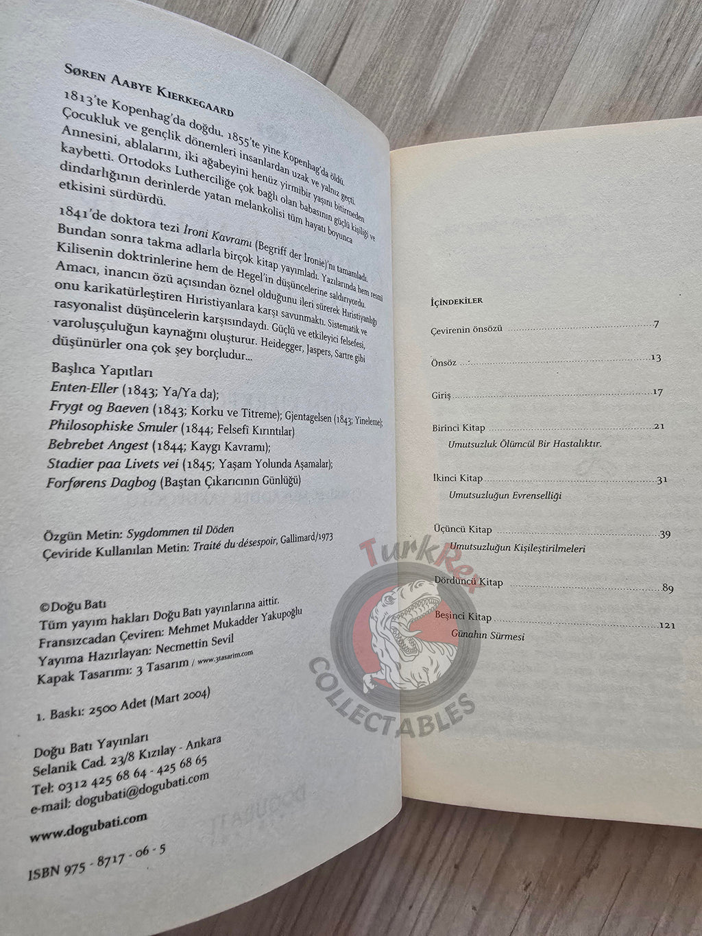 Søren Kierkegaard – The Sickness Unto Death 2004 Turkish Book Turkey