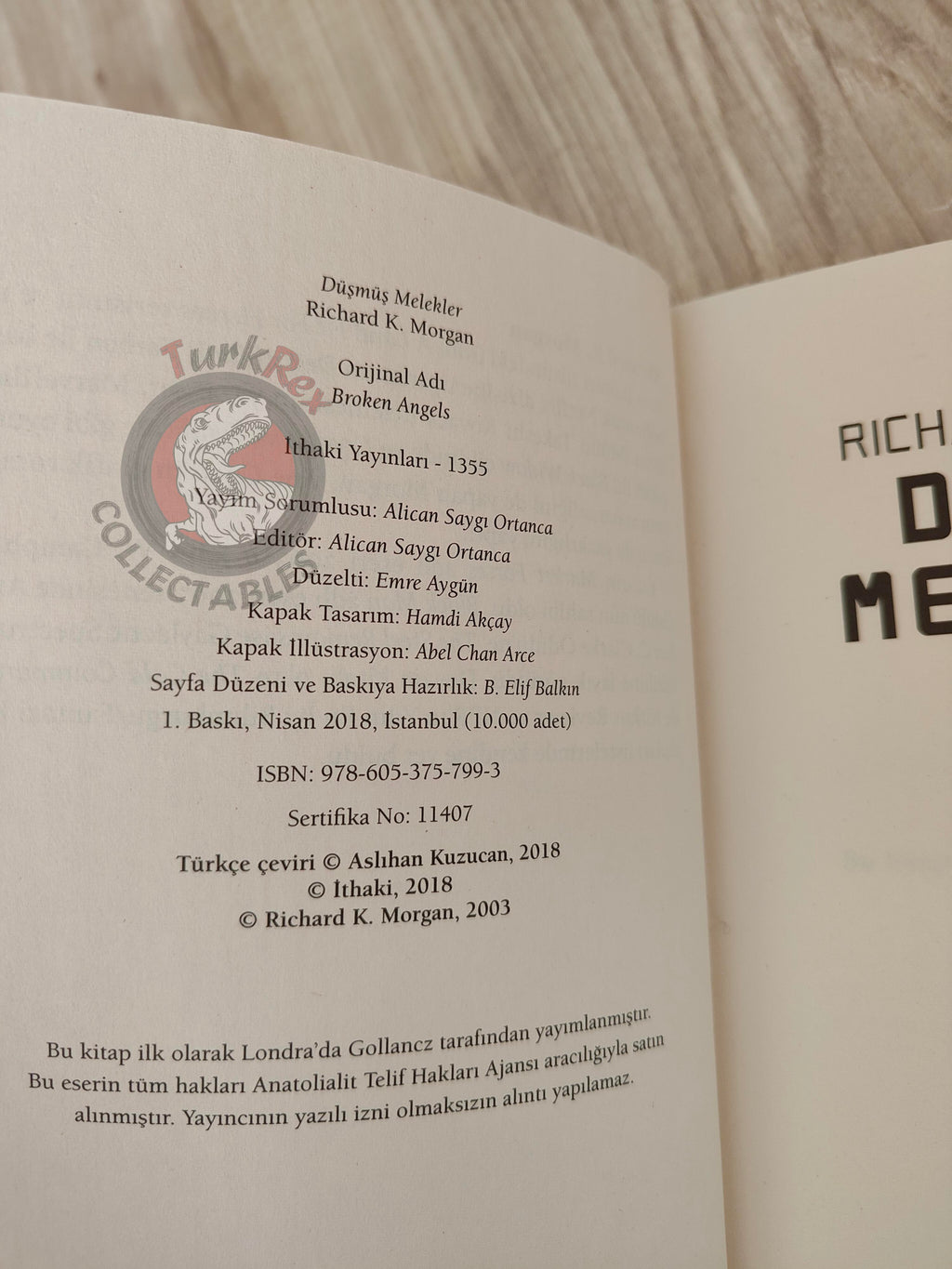 Richard K. Morgan – Broken Angels 2018 1st Turkish Book Turkey Takeshi Kovacs Series