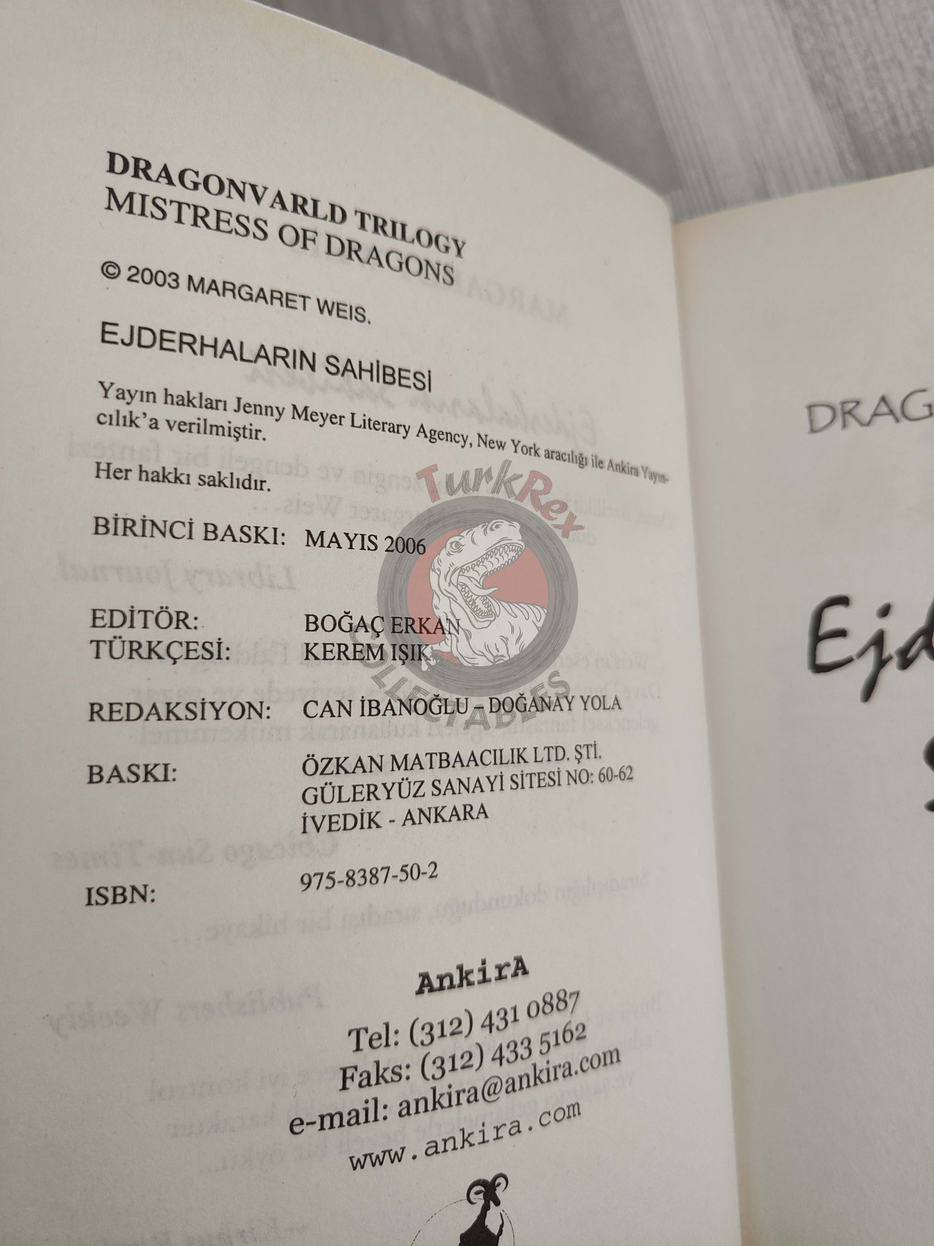 Margaret Weis – The Dragonvarld Trilogy Turkish Book Turkey Lot of 2