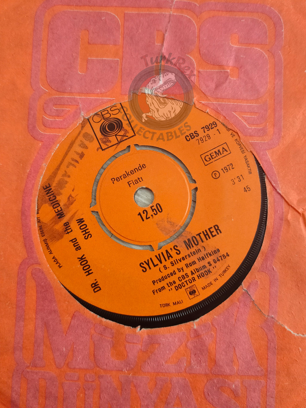 Dr. Hook And The Medicine Show – Sylvia's Mother 7" Promo Turkish Pressing Vinyl Turkey Edition