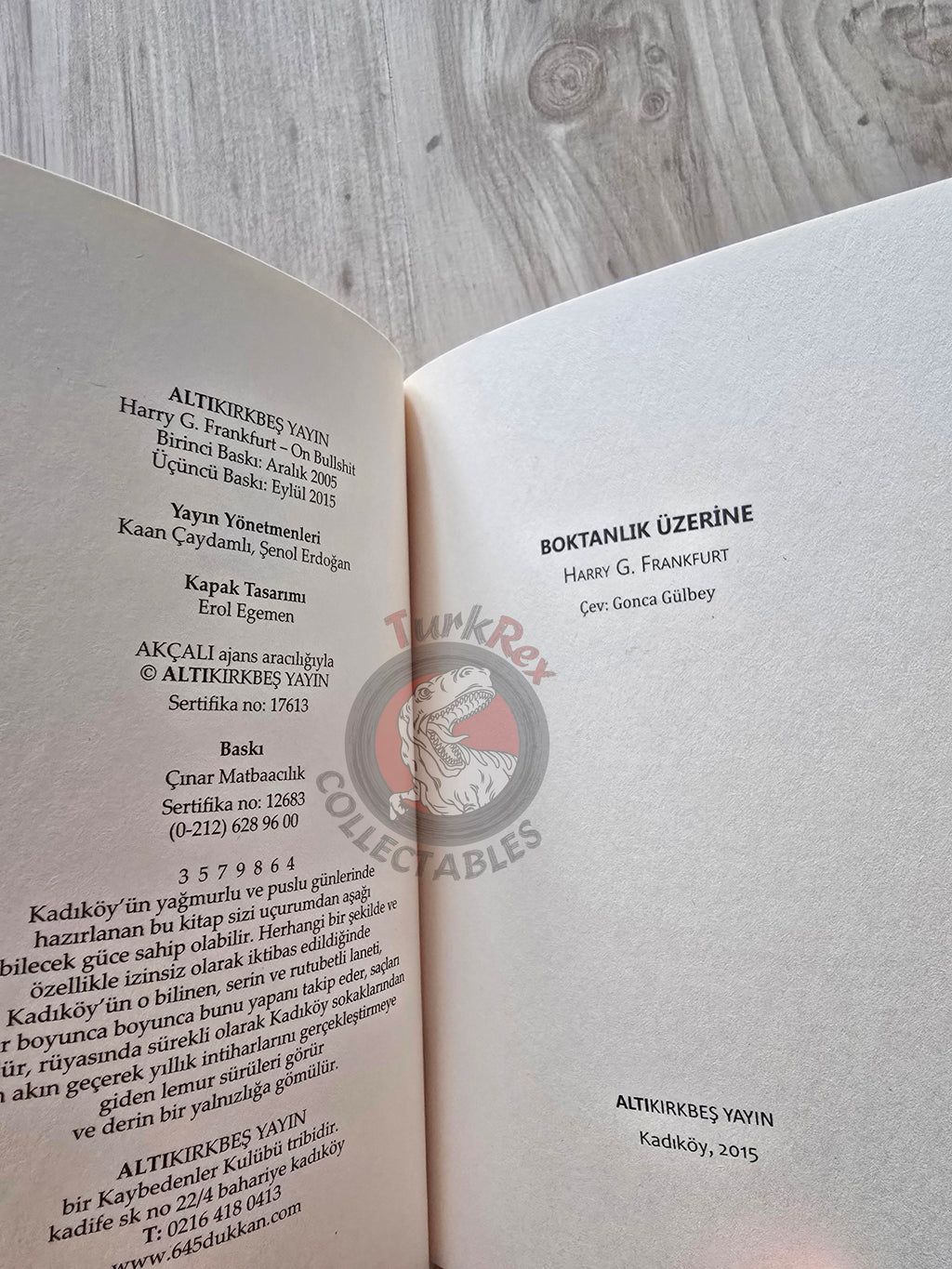 Harry G. Frankfurt – On Bullshit 2015 Turkish Book Turkey