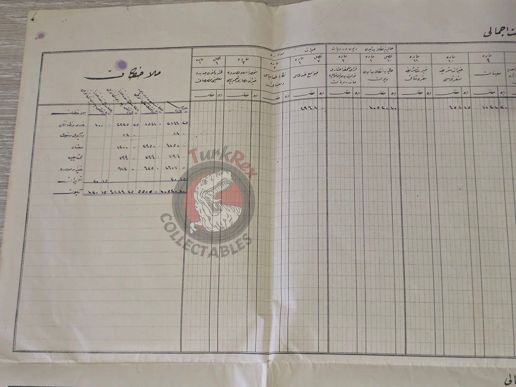 Sinop Waqf Administration Expenditure Report 1913 Ottoman Empire Document
