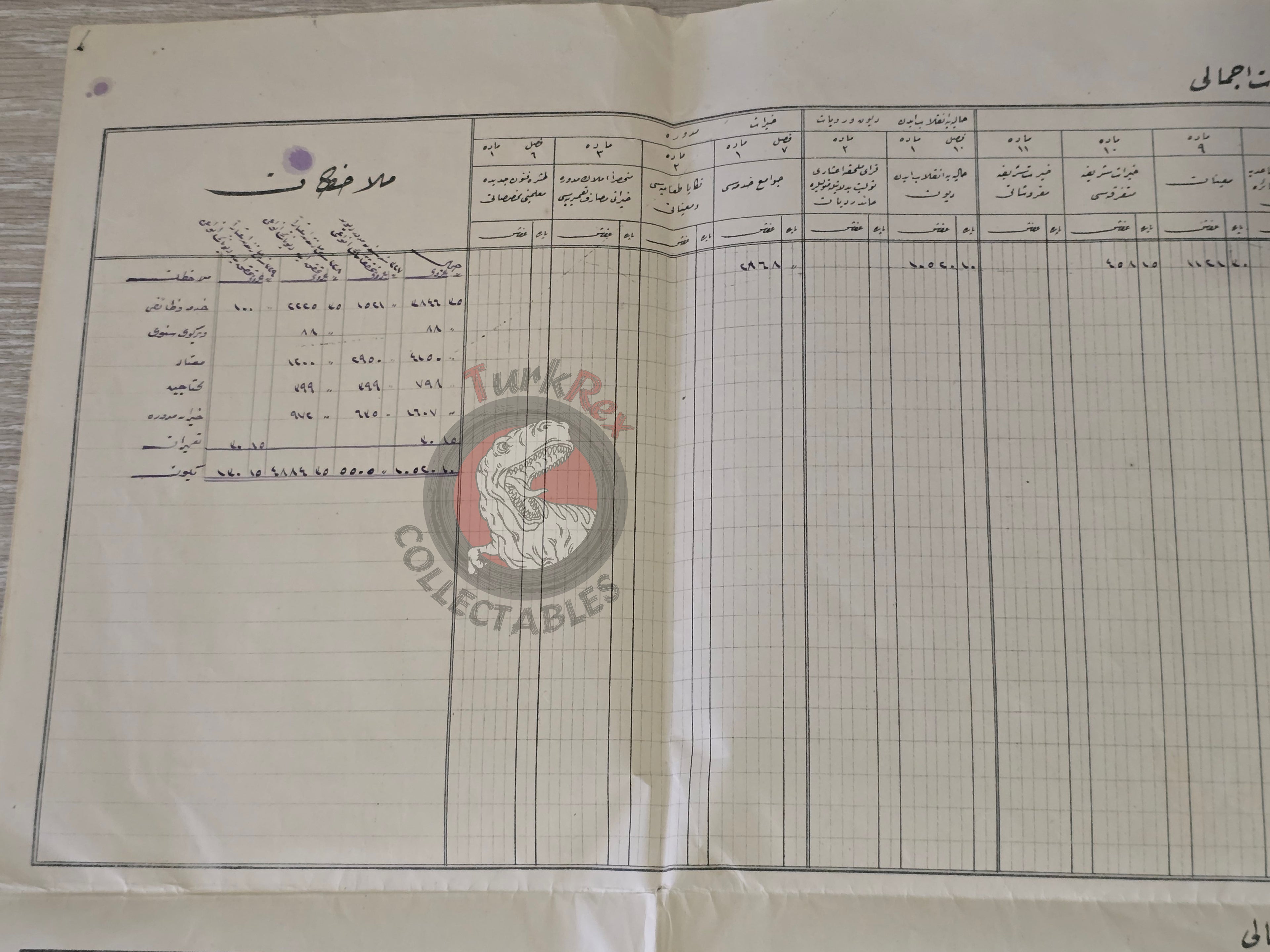 Sinop Waqf Administration Expenditure Report 1913 Ottoman Empire Document