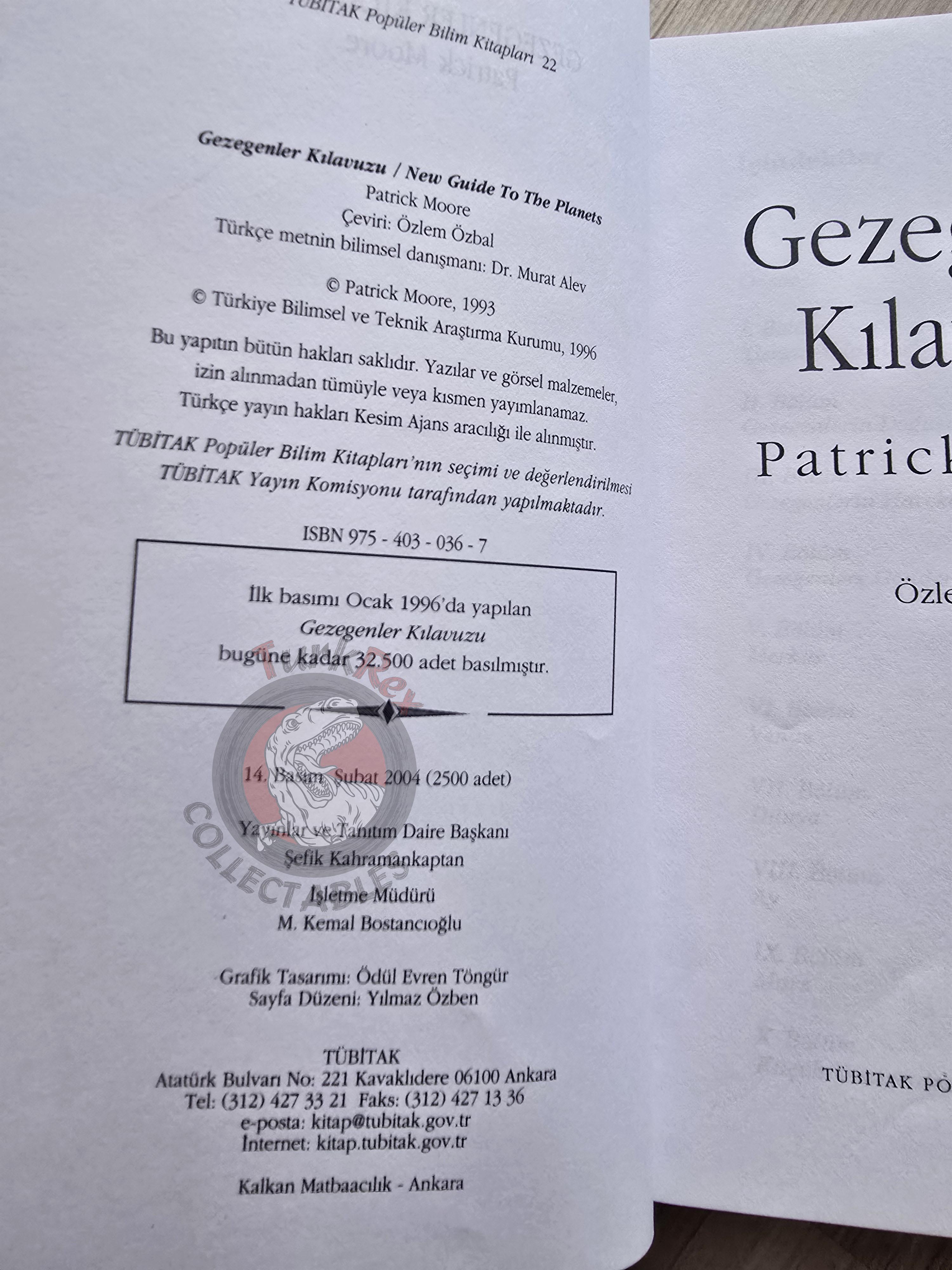 Patrick Moore – New Guide To The Planets 2004 Turkish Book Turkey