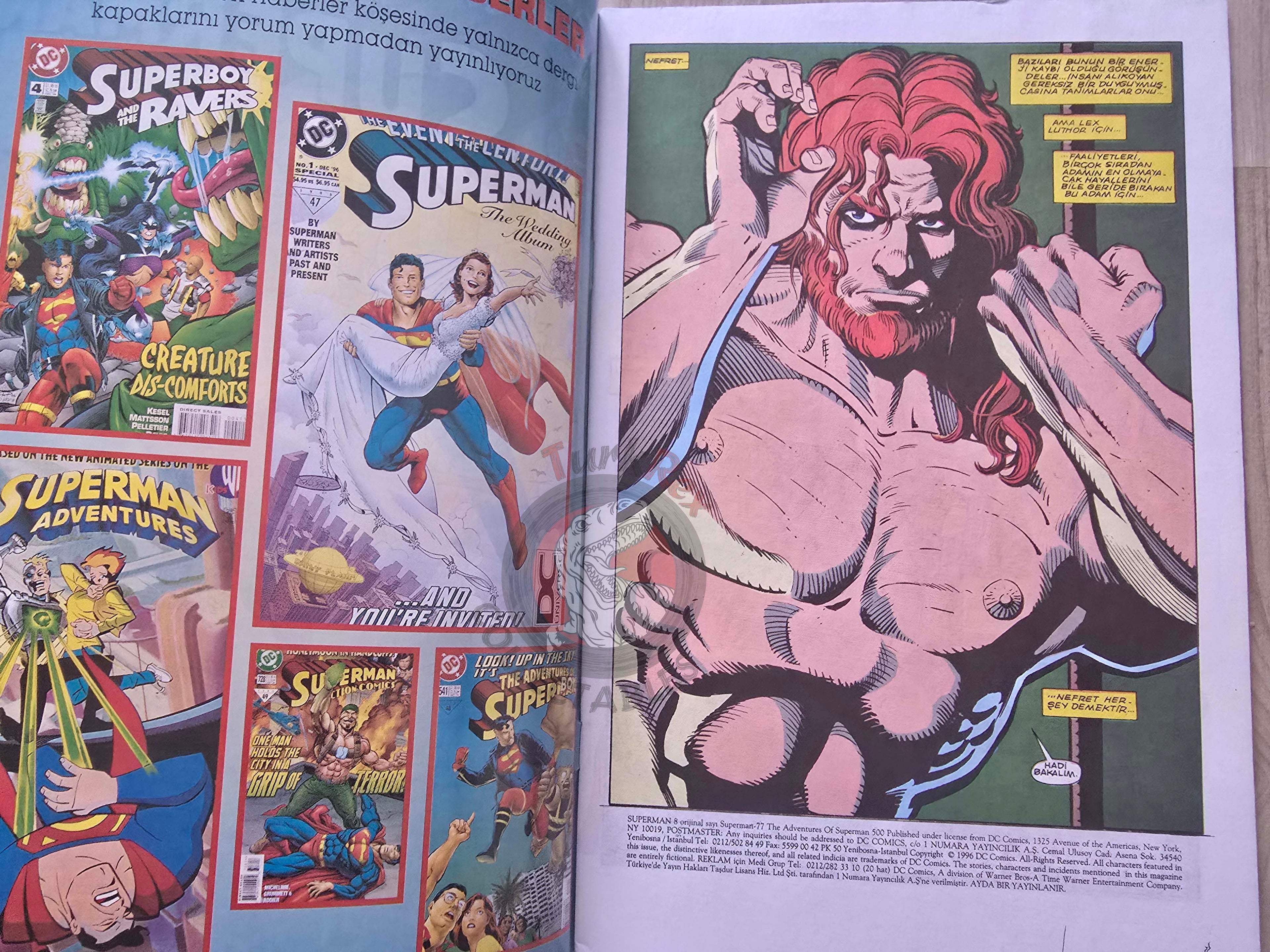 Superman #8 1996 Turkish Comic Turkey #77 The Adventures of #500