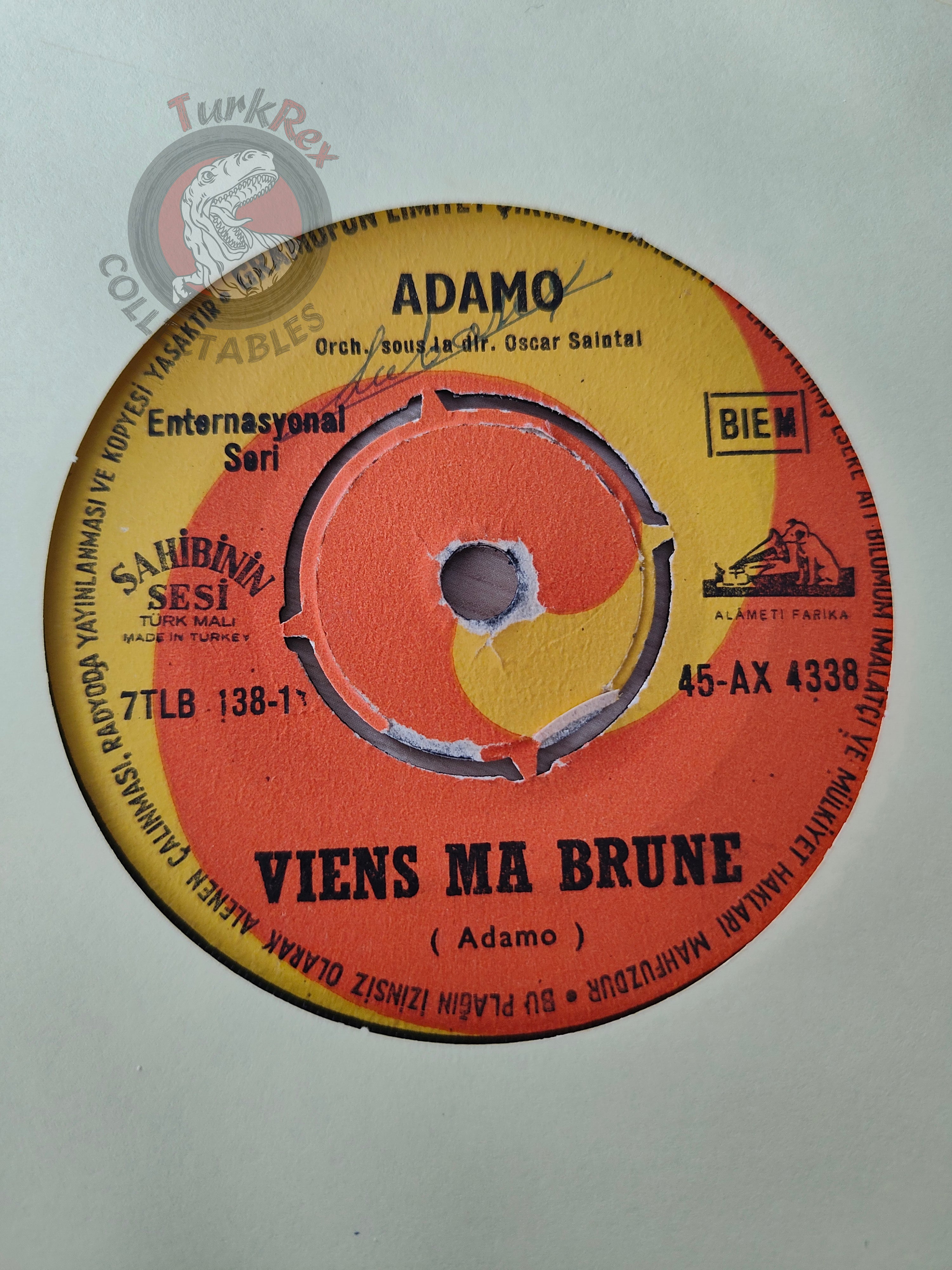 Adamo – Mes Mains Sur Tes Hanches 7" Turkish Pressing Vinyl Turkey Edition