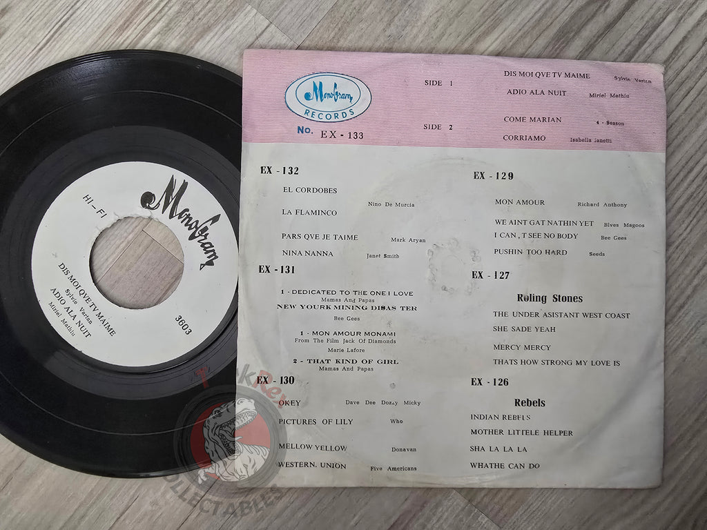 Sylvie Vartan / Mireille Mathieu / The Four Seasons / Isabella Iannetti 7" Iran Pressing Vinyl Iranian Edition 2