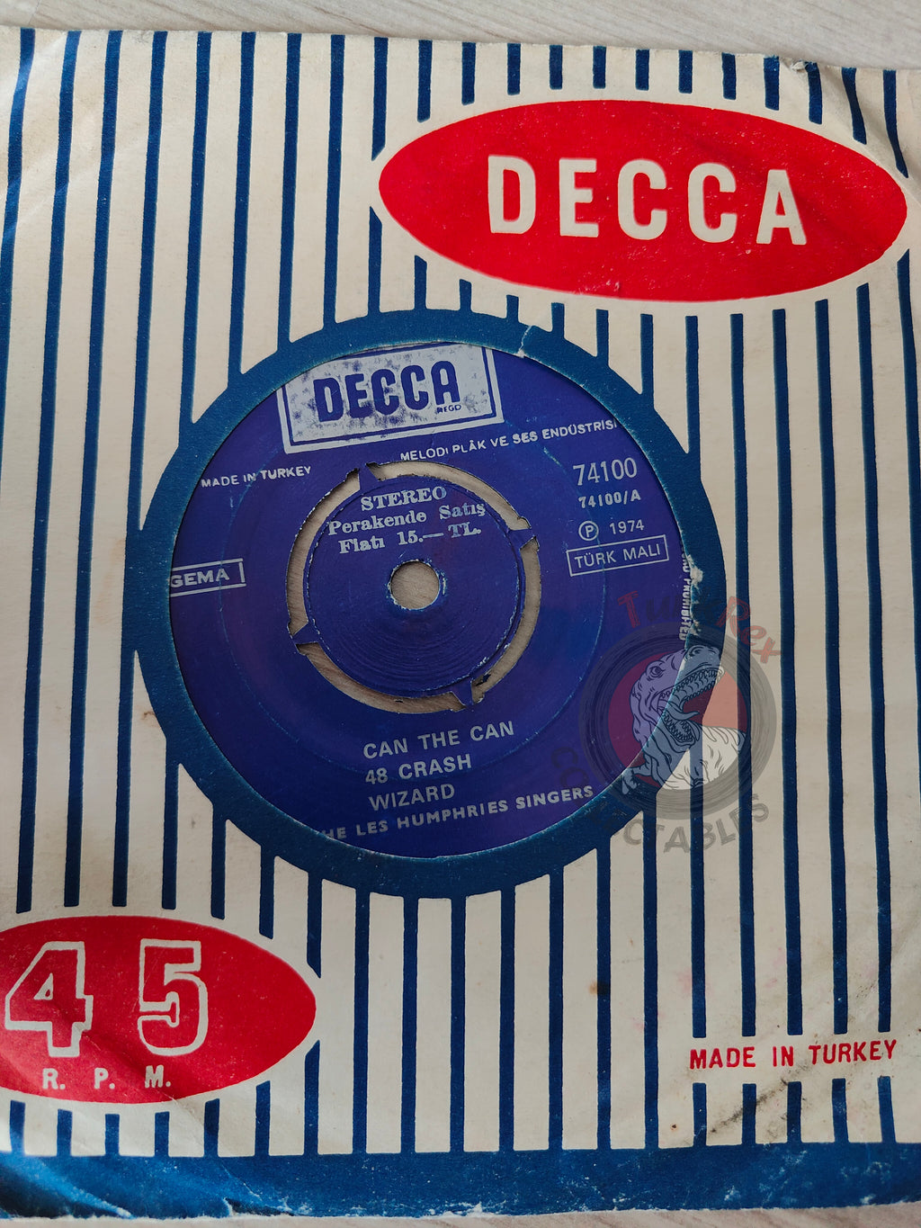 Les Humphries Singers – Can The Can / 48 Crash 7" Turkish Pressing Vinyl Turkey Edition