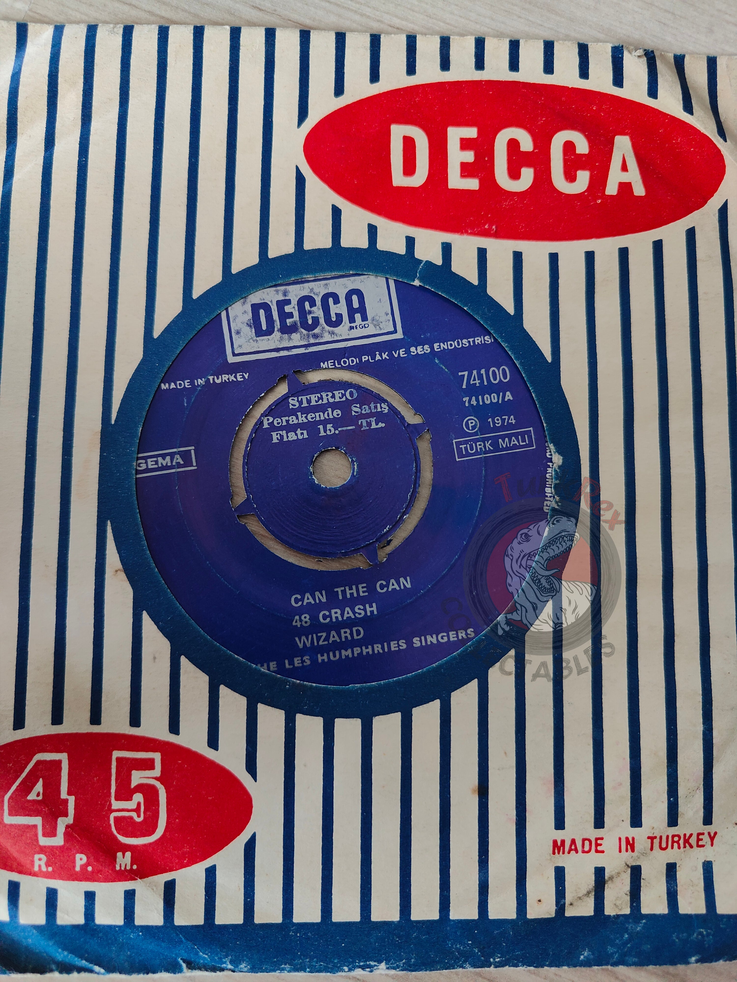Les Humphries Singers – Can The Can / 48 Crash 7" Turkish Pressing Vinyl Turkey Edition