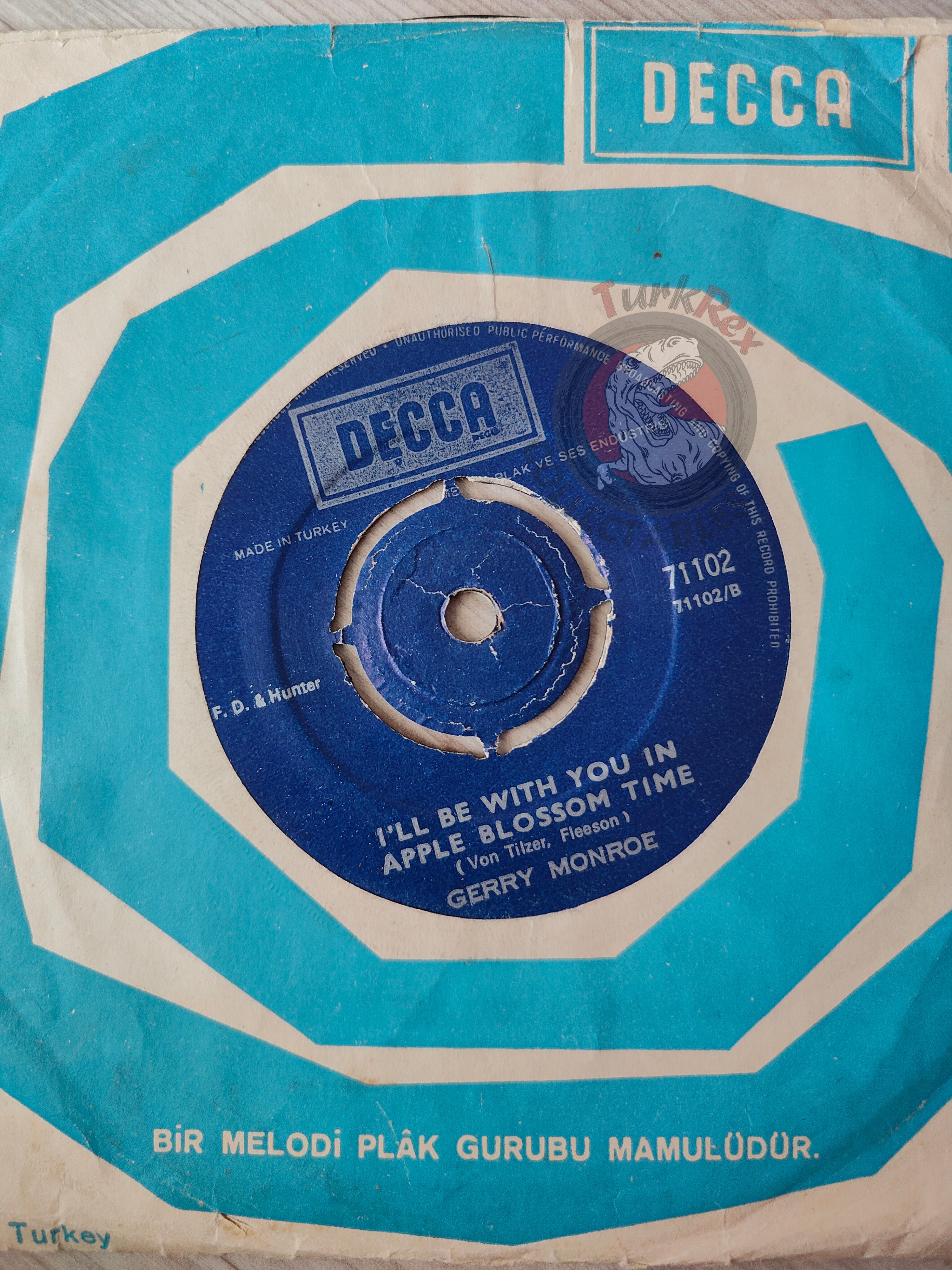 Gerry Monroe – My Prayer 7" Turkish Pressing Vinyl Turkey Edition