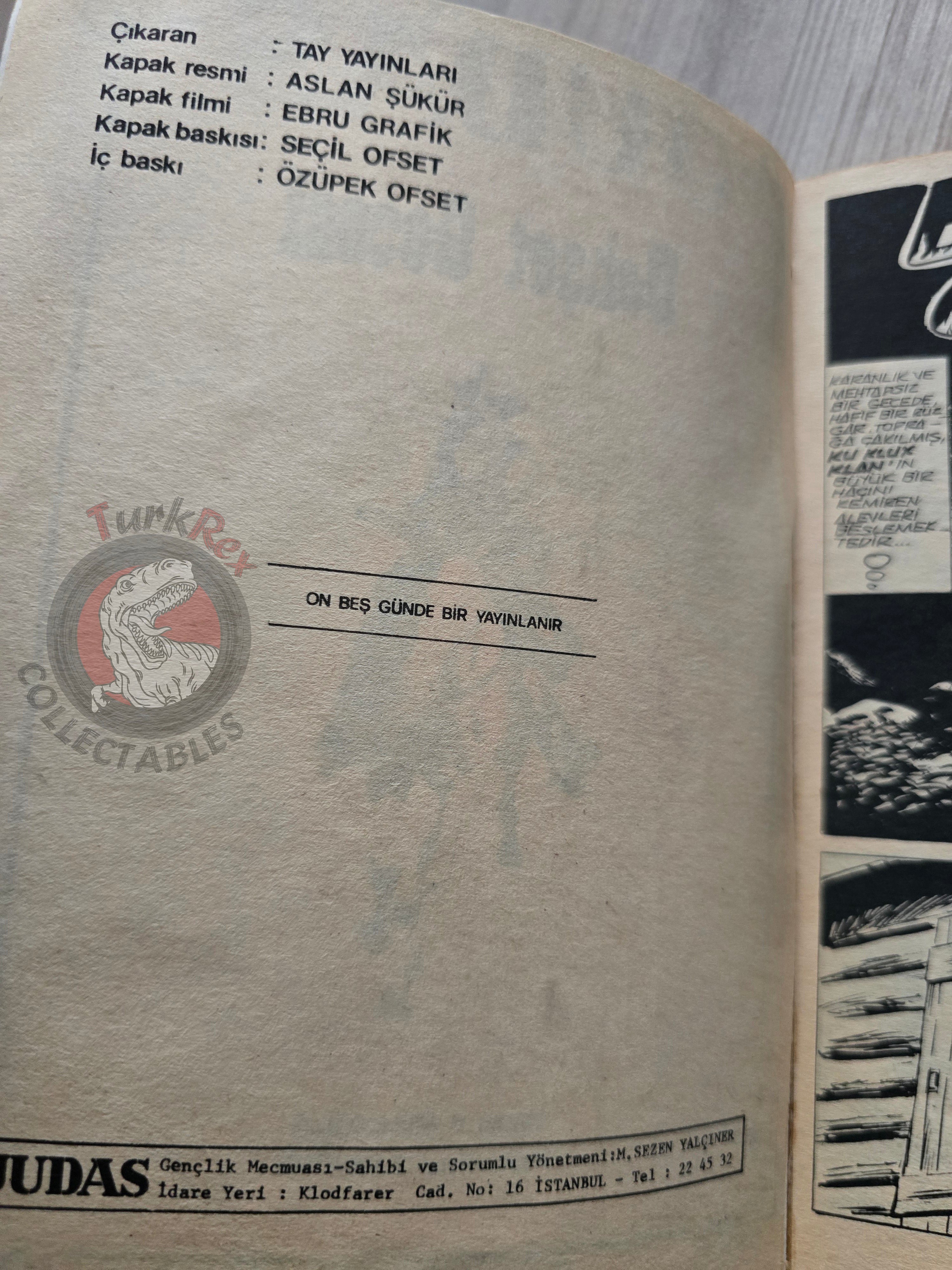 Judas #8 Turkish Edition Comic Turkey La croce fiammeggiante #4