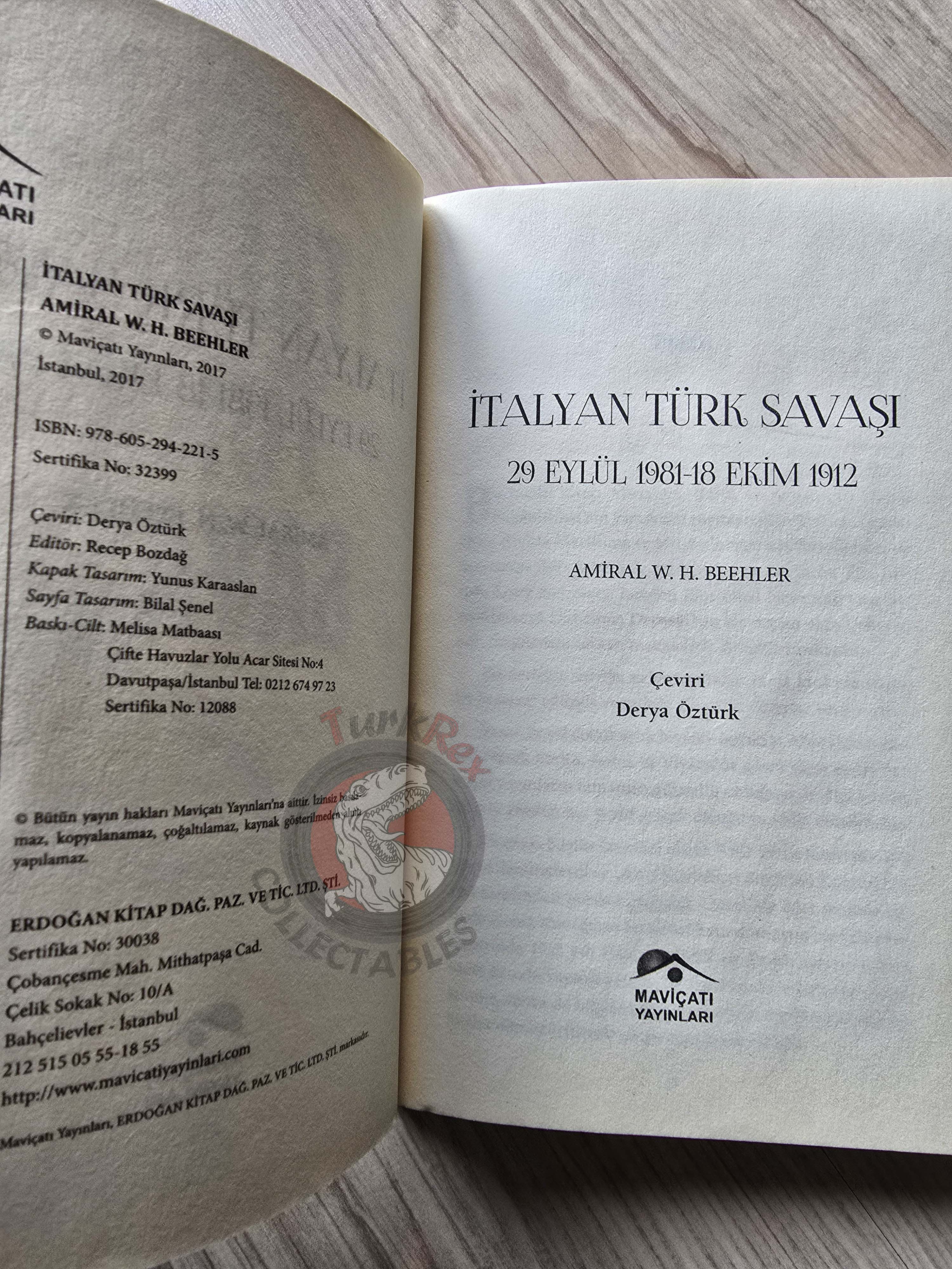 Admiral W. H. Beehler – The History of the Italian-Turkish War 2017 Turkish Book Turkey