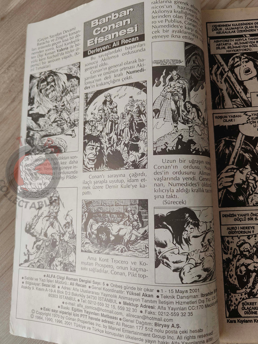 Conan The Barbarian #5 2001 Turkish Comic Turkey #72 #73 #74
