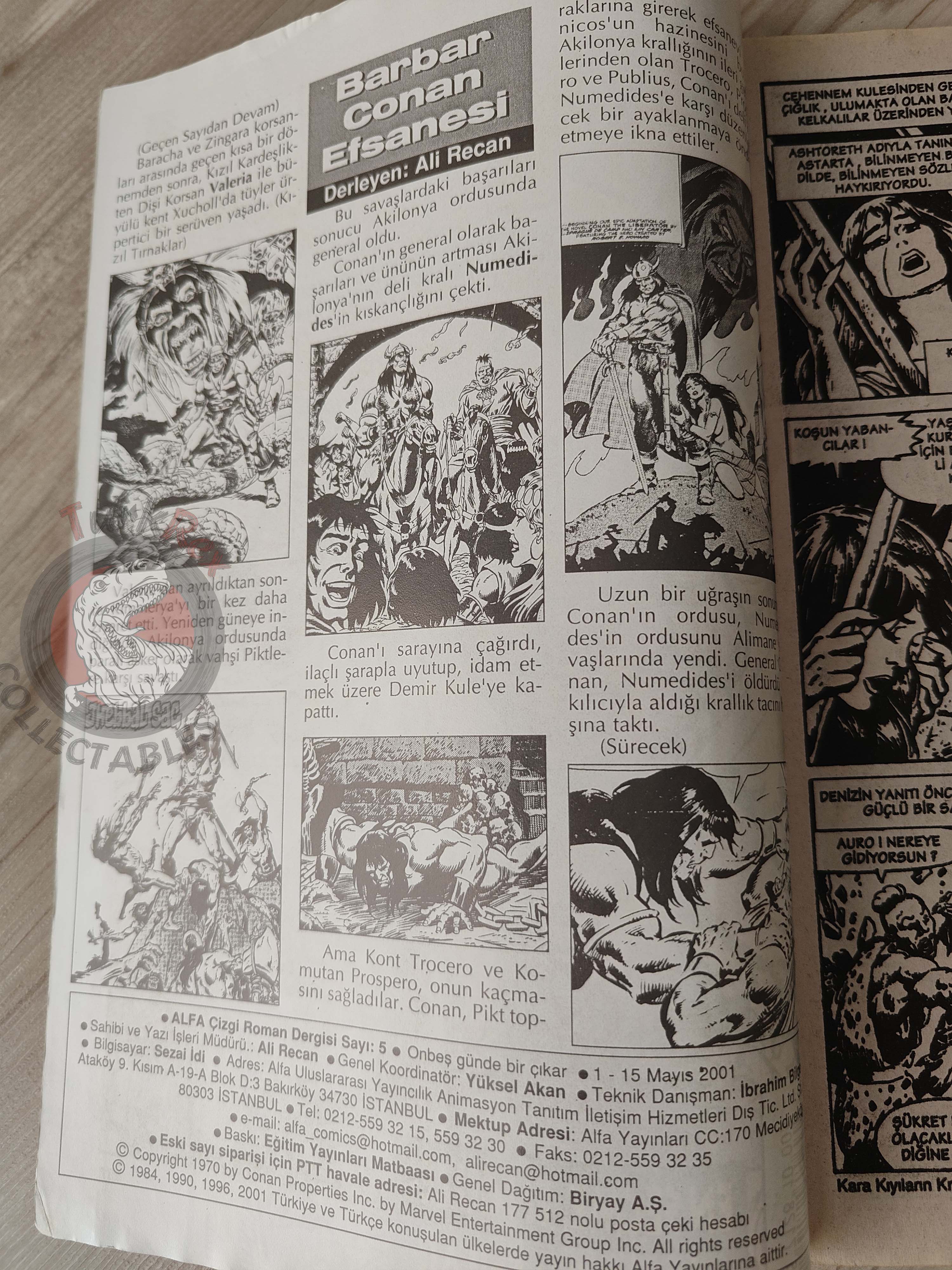 Conan The Barbarian #5 2001 Turkish Comic Turkey #72 #73 #74