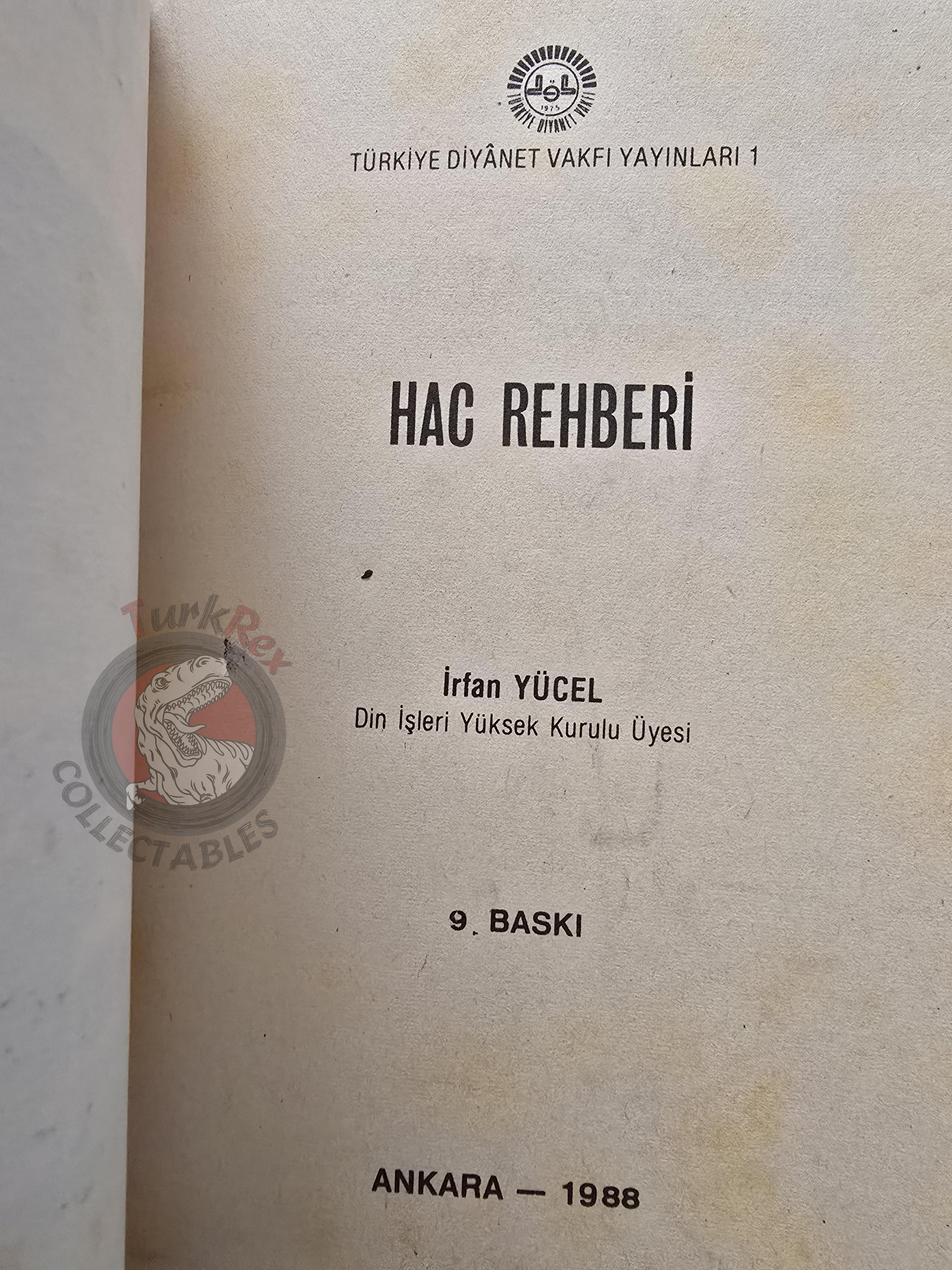 Hajj Guide 1988 Turkish Pilgrimage Handbook with Saudi Arabia Map Mecca Kaaba Medina