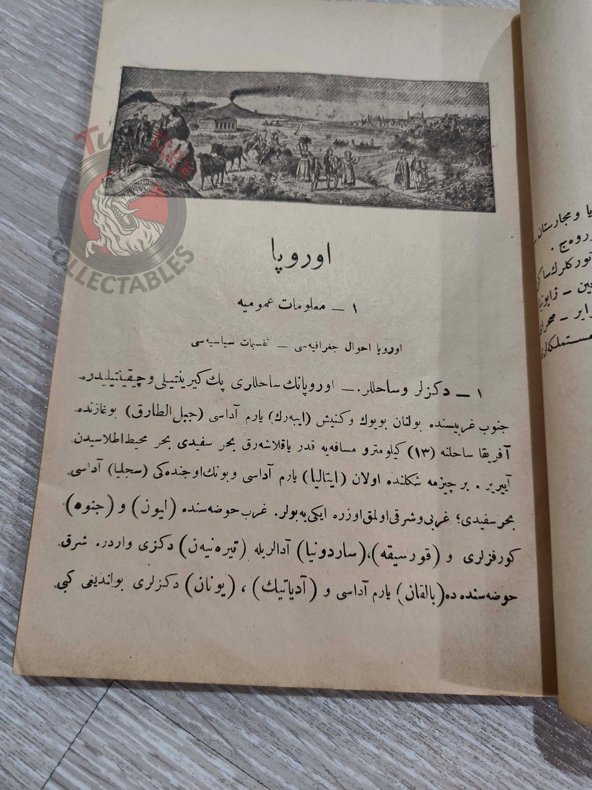 Safvet – General Geography Ottoman Textbook 1923 Empire with Maps Africa Italy