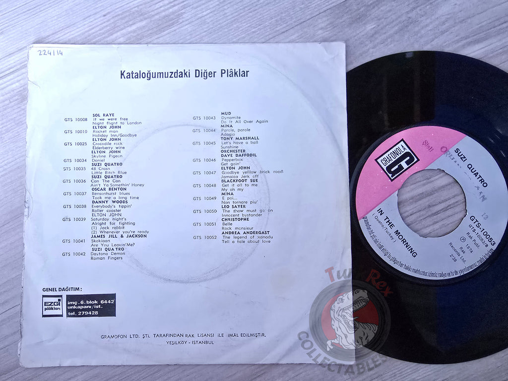 Suzi Quatro – Devil Gate Drive 7" Turkish Pressing Vinyl Turkey Edition 2