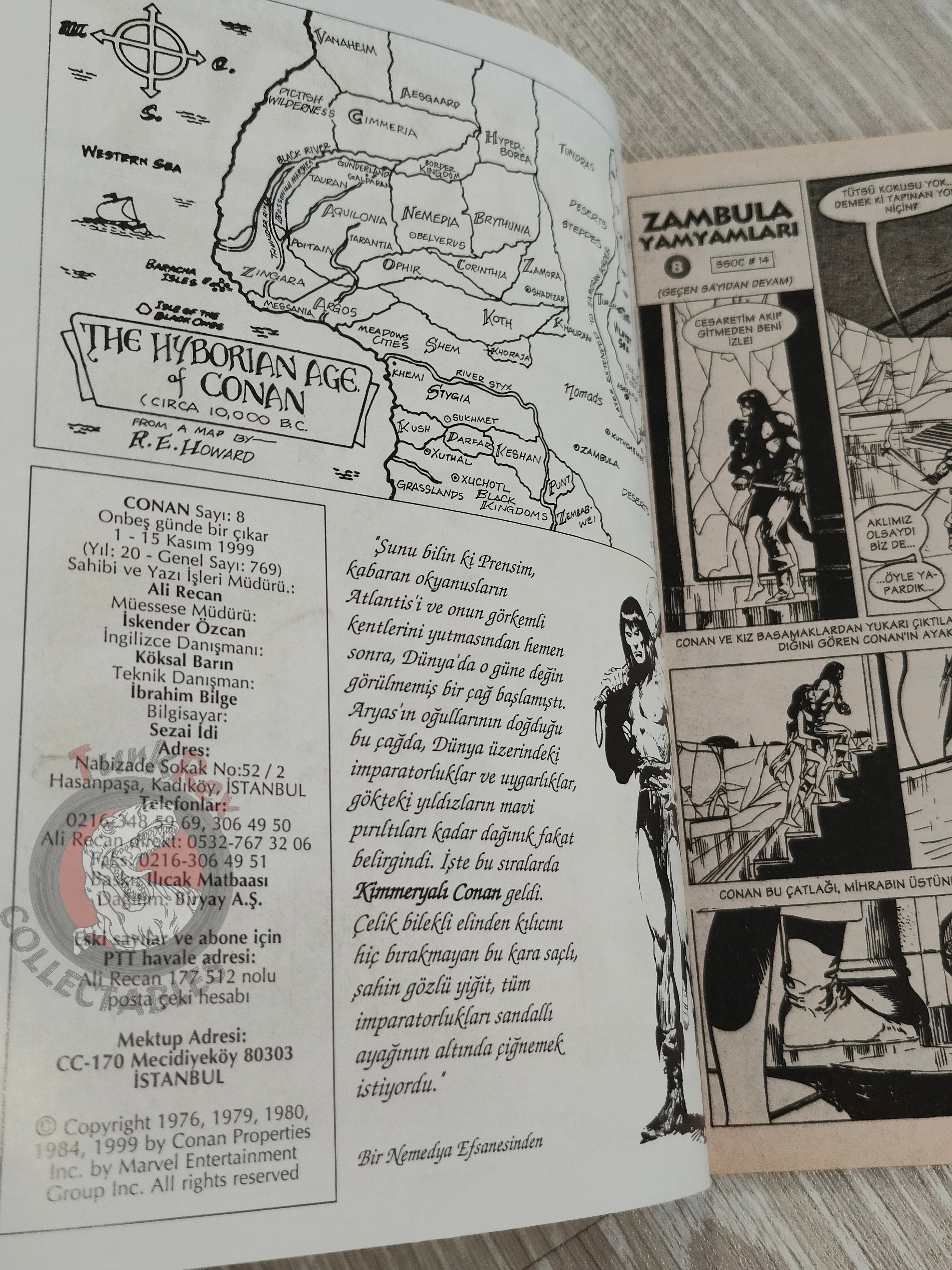 Conan #8 The Savage Sword of Conan #14 #44 Turkish Comic Turkey