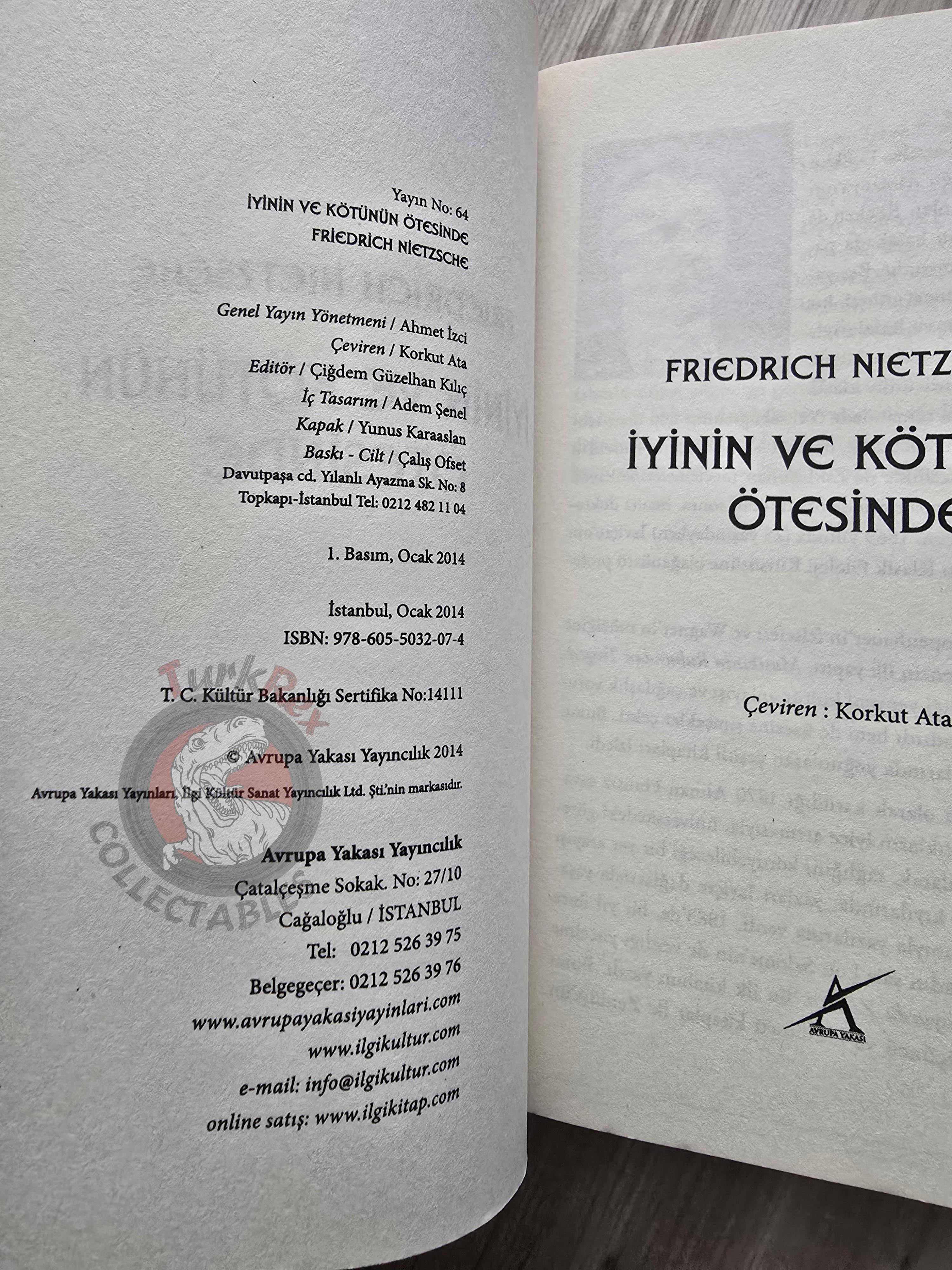 Friedrich Nietzsche – Beyond Good and Evil 2014 Turkish Book Turkey