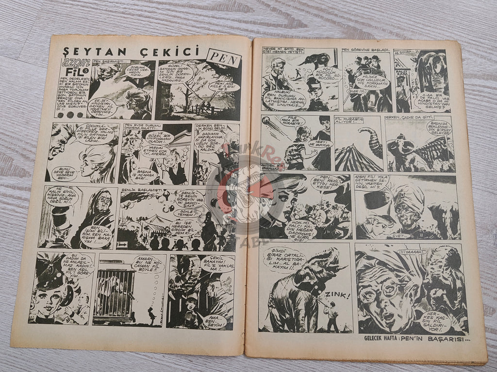 Doğan Kardeş 1969 Magazine #11 Turkish Comic Turkey Zero X, Captain Scarlet, Dennis the Menace