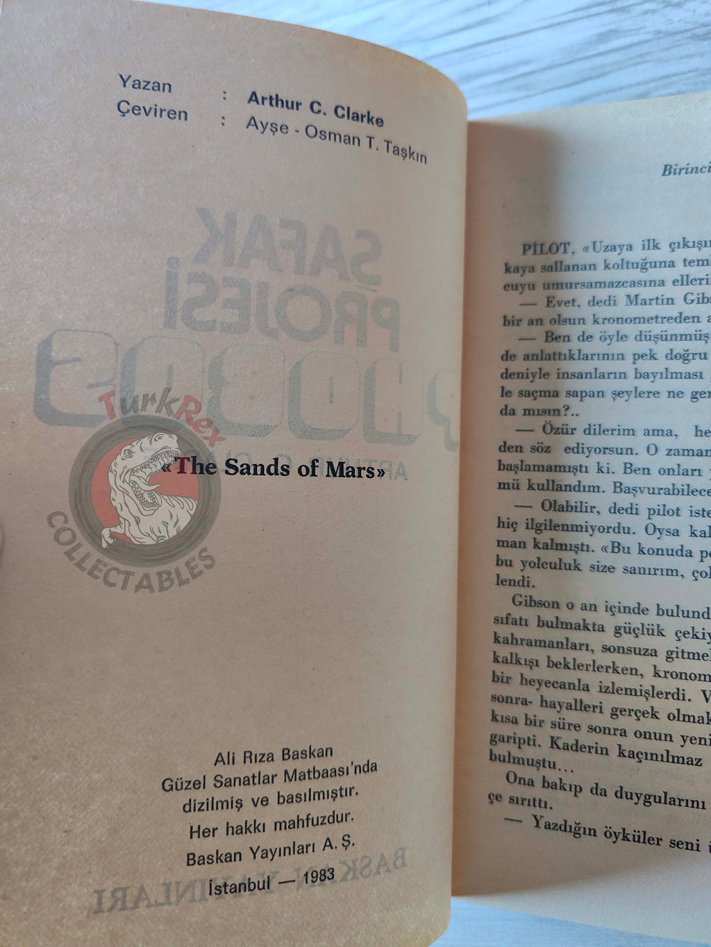 Arthur C. Clarke – The Sands of Mars 1983 1st Turkish Book Turkey