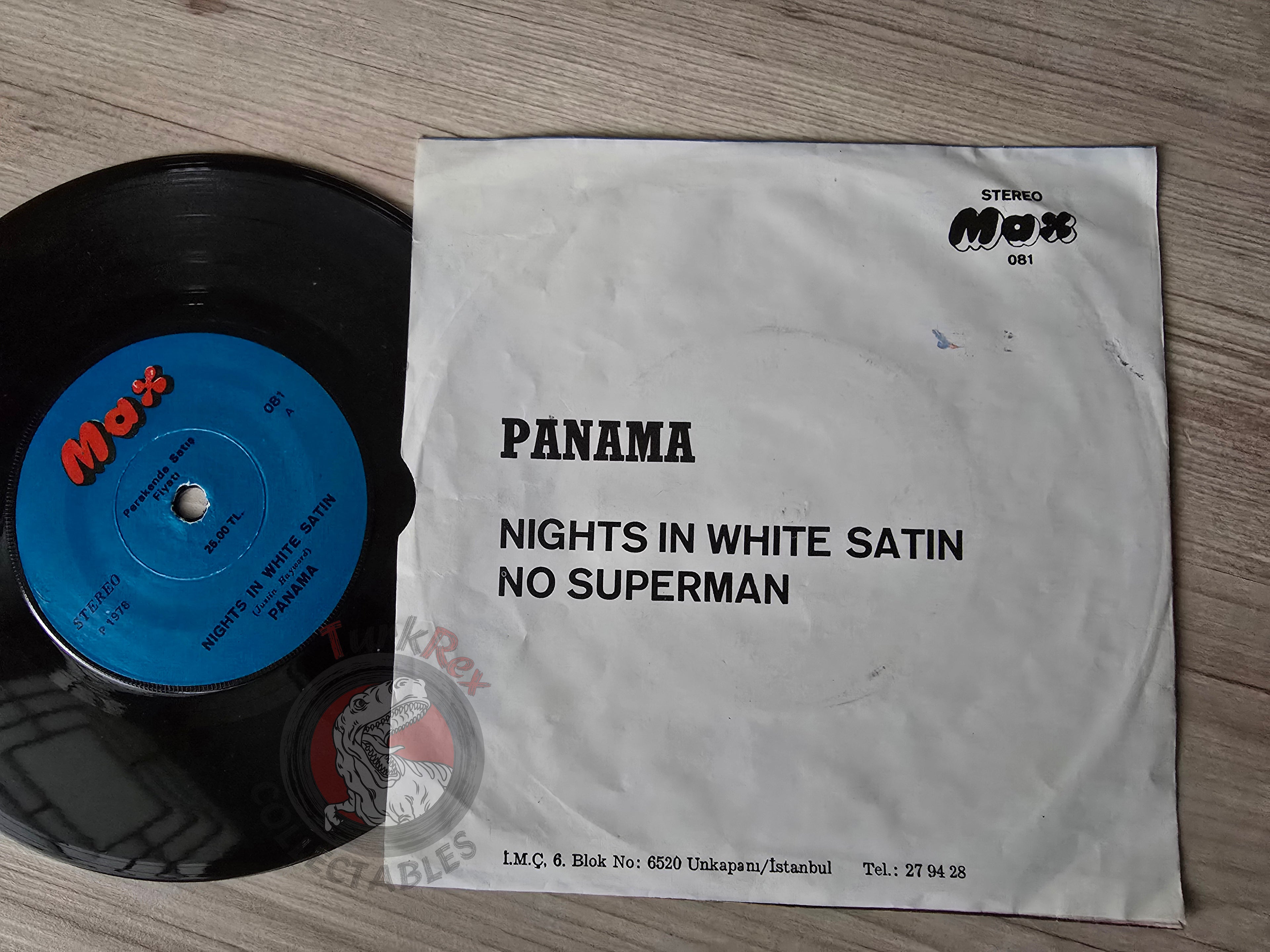 Panama – Nights In White Satin 7" Turkish Pressing Vinyl Turkey Edition