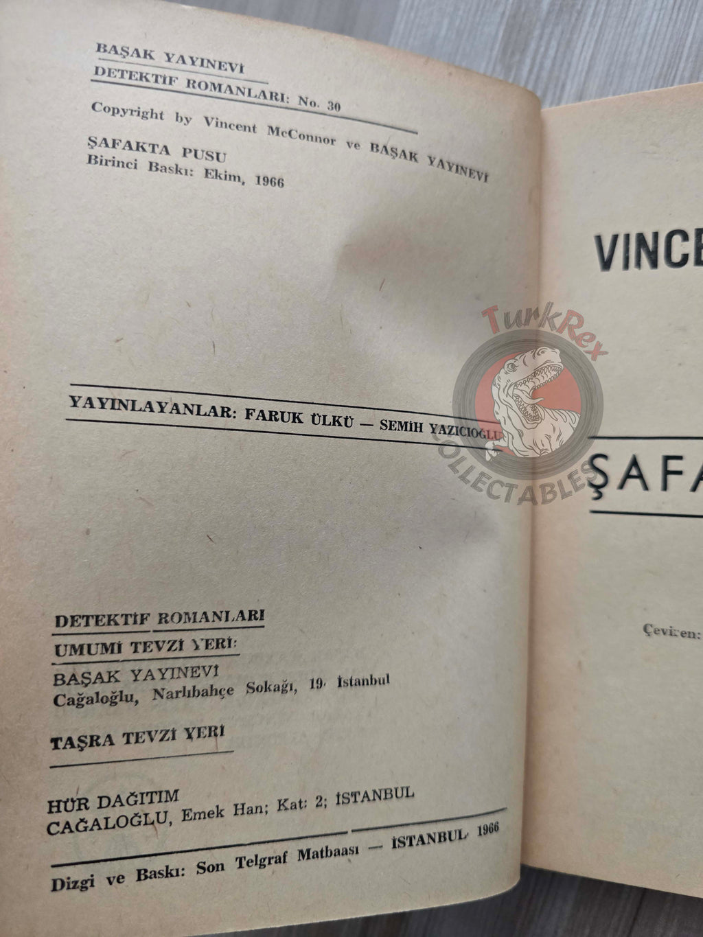 Vincent McConnor – The French Doll  1966 1st Turkish Book Turkey