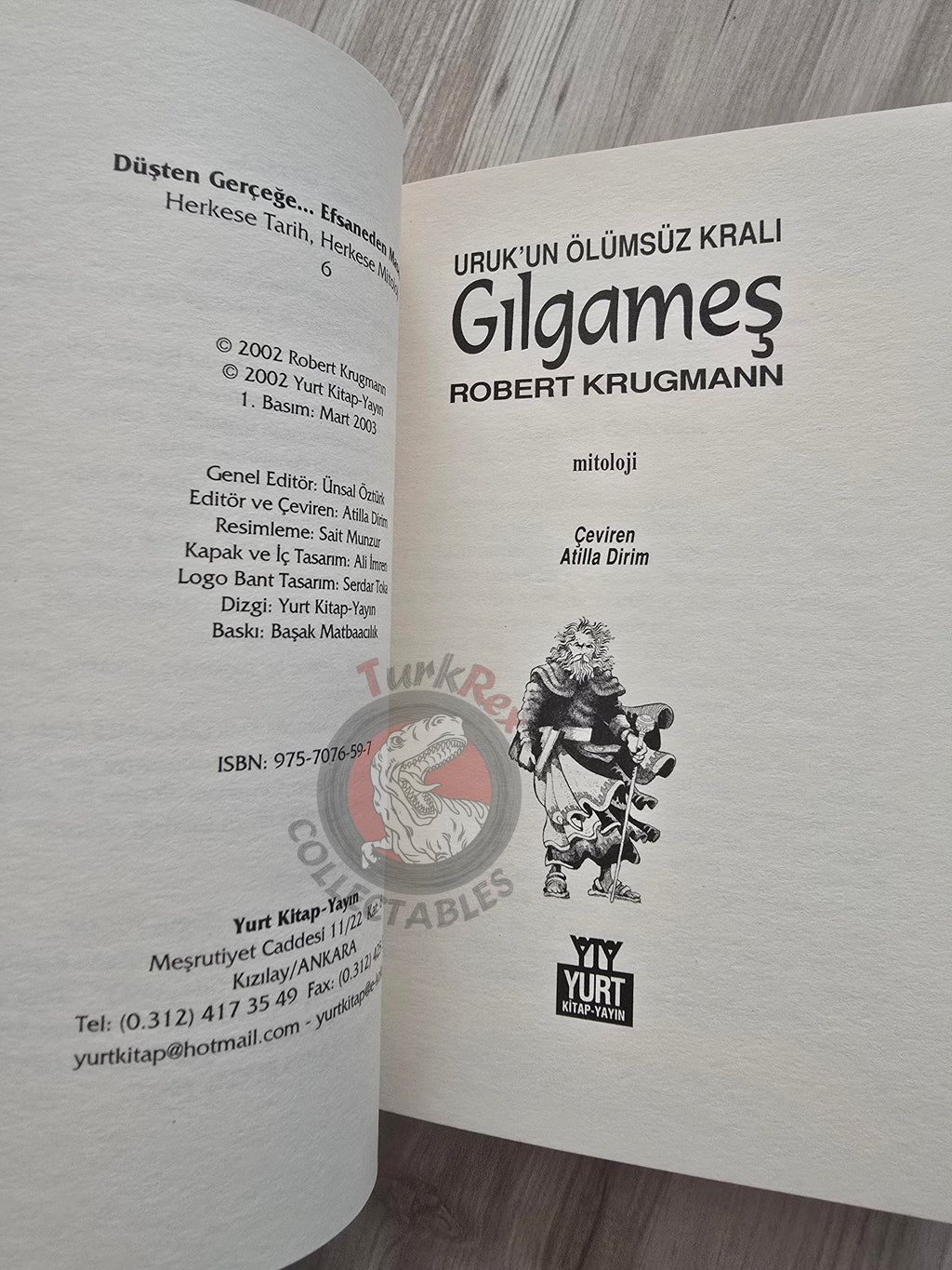 Gilgamesh – Robert Krugmann 2003 Turkish Book Turkey Illustrated by Turkish Artist