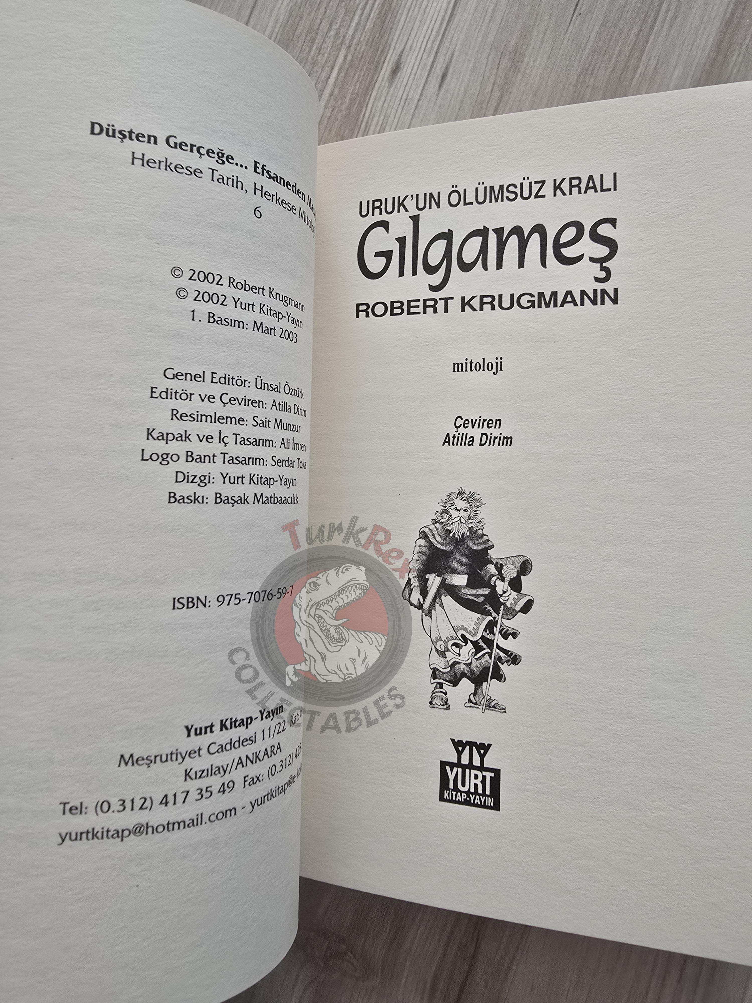 Gilgamesh – Robert Krugmann 2003 Turkish Book Turkey Illustrated by Turkish Artist