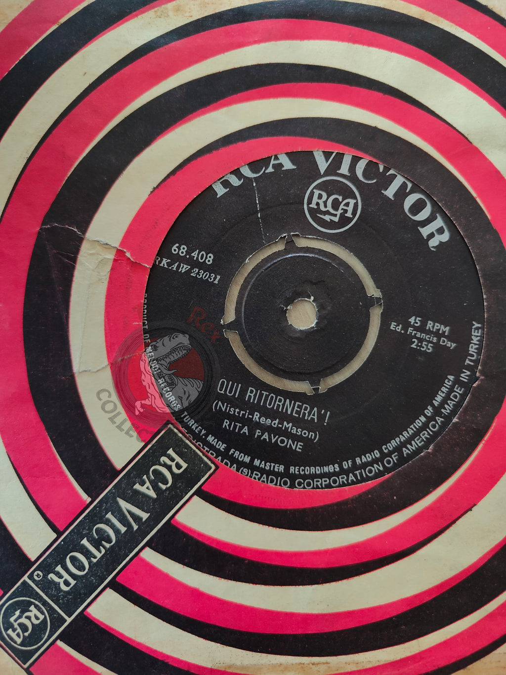 Rita Pavone – Il Geghegè 7" Turkish Pressing Vinyl Turkey Edition