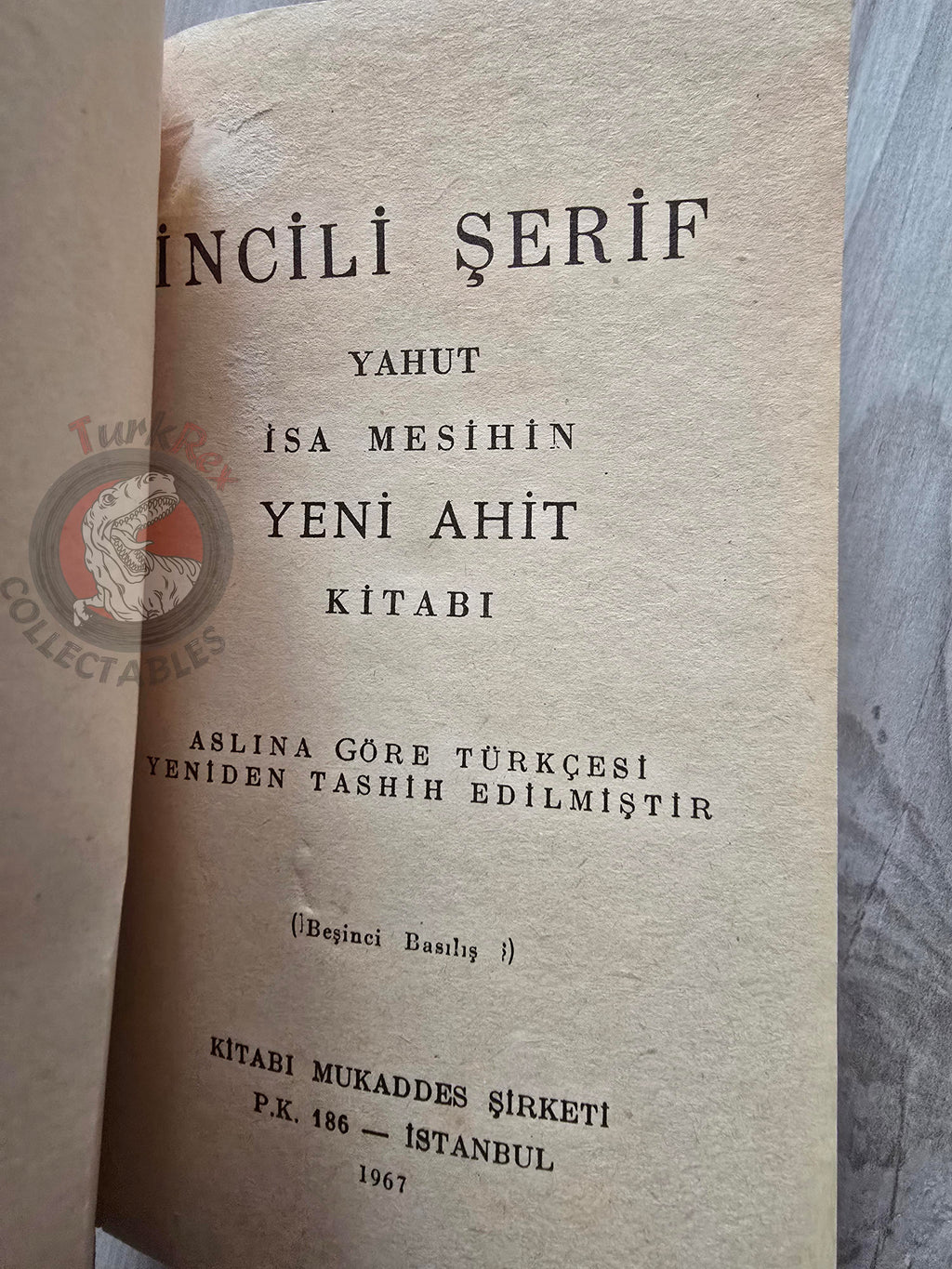 Bible The Holy Gospel 1967 Turkish Book New Testament