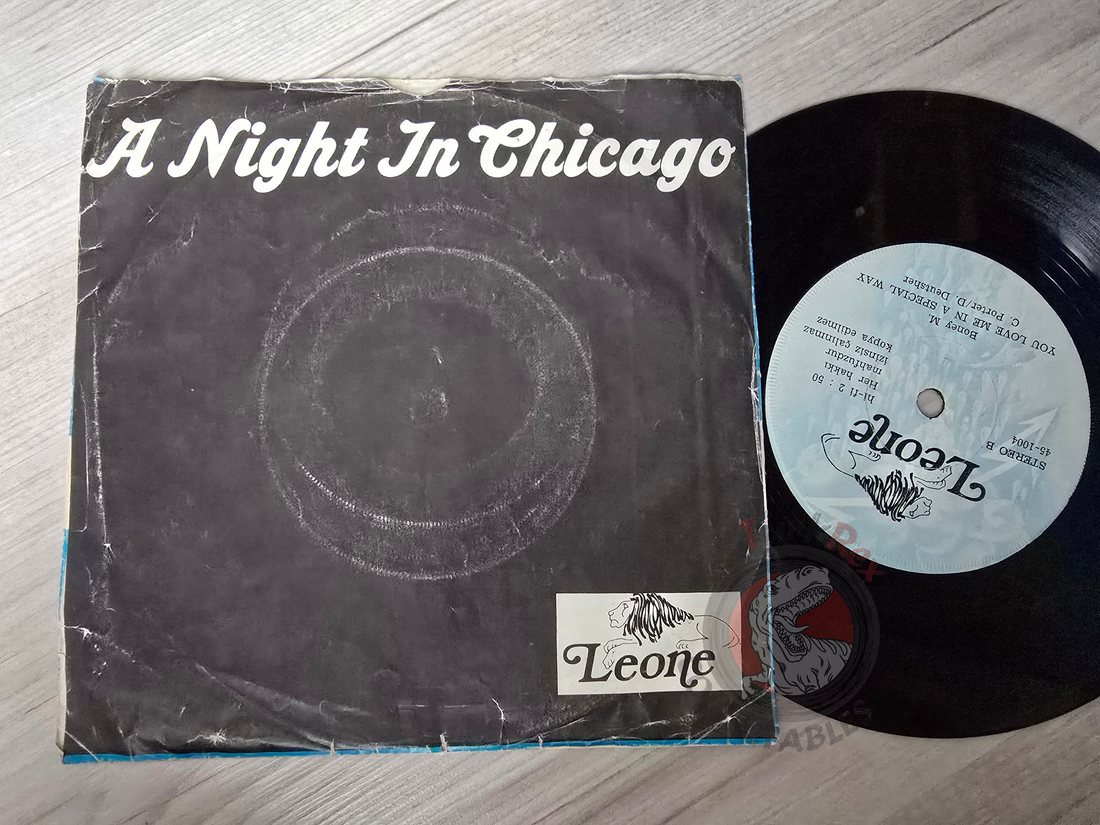 Boney M - A Night In Chicago 7" Turkish Pressing Vinyl Turkey Edition