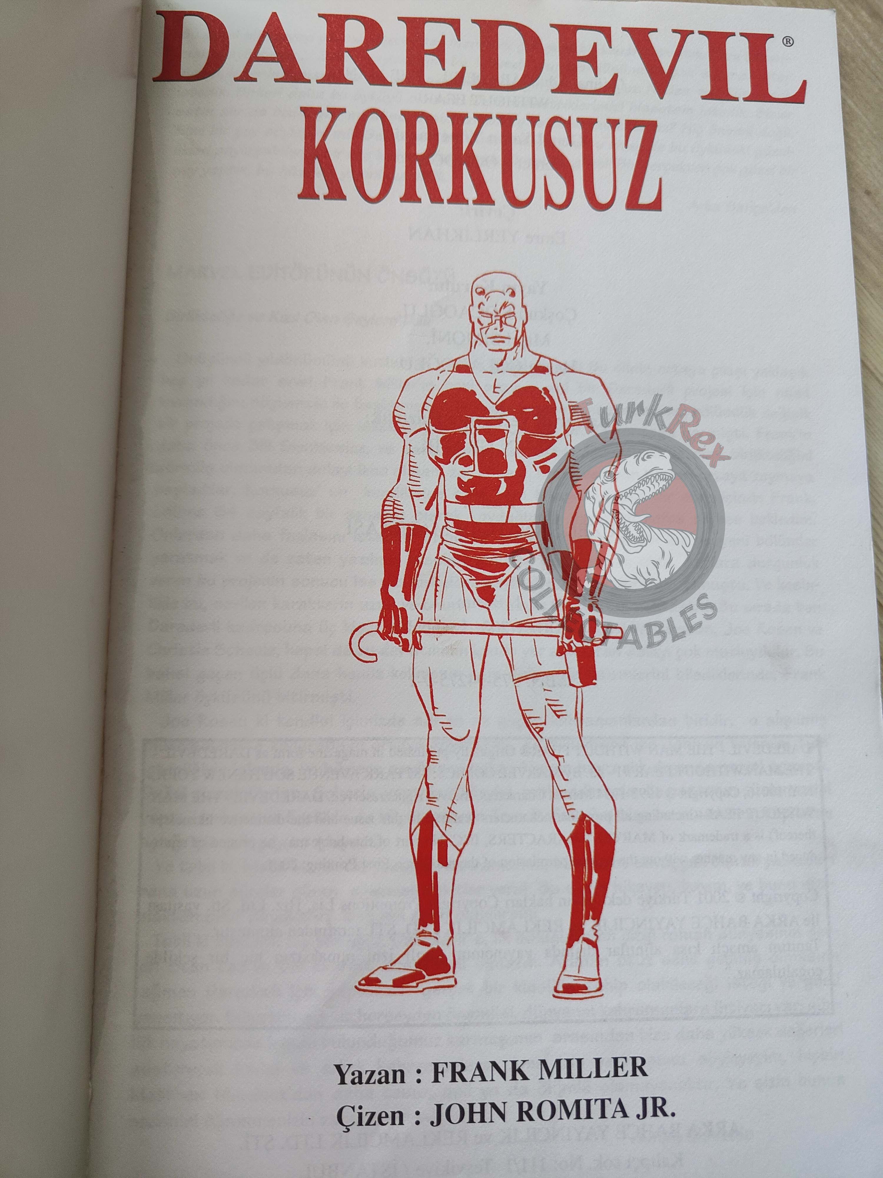 Daredevil: The Man Without Fear #1–5 Turkish Comic Turkey