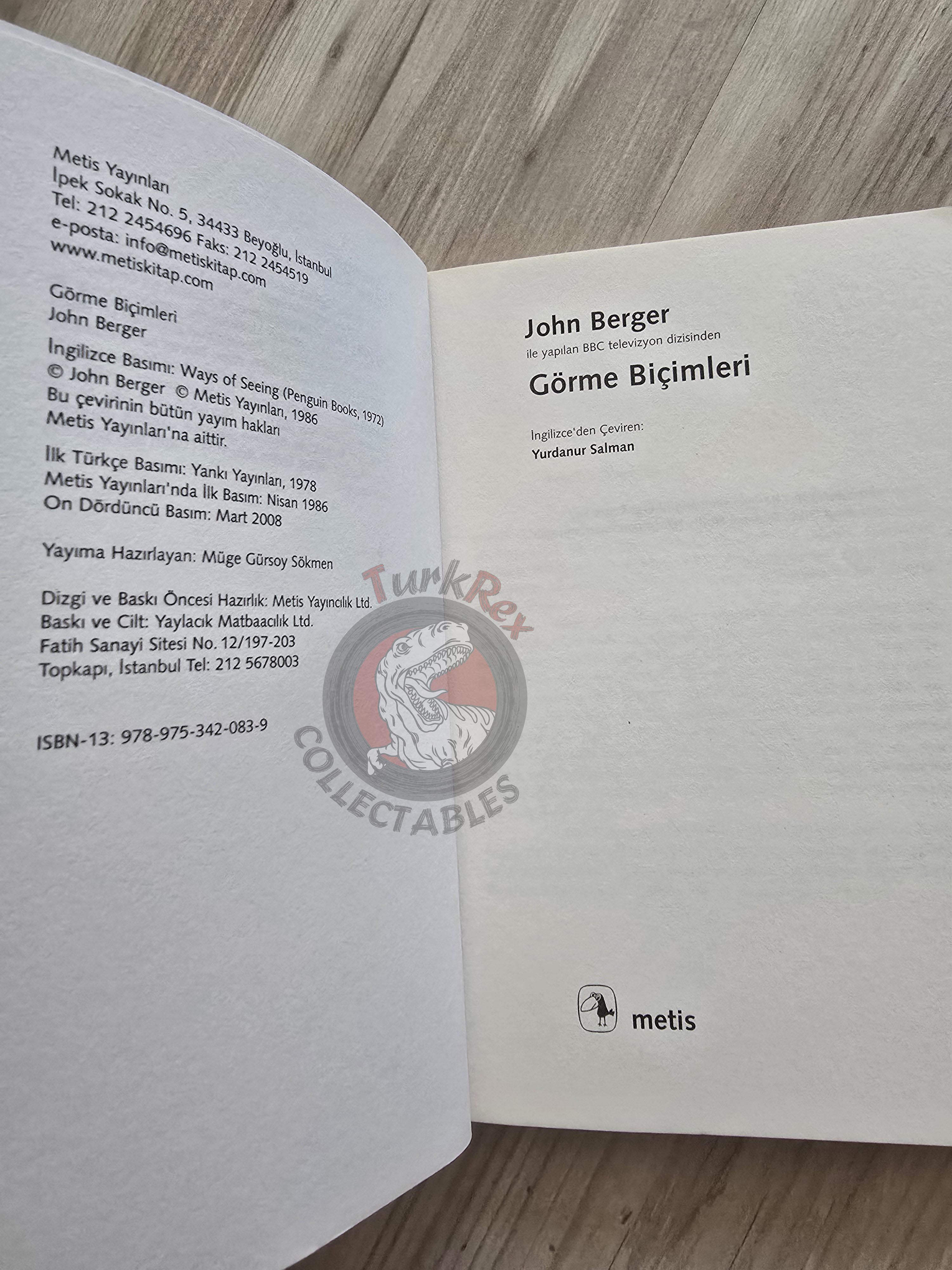 John Berger – Ways of Seeing 2008 Turkish Book Turkey