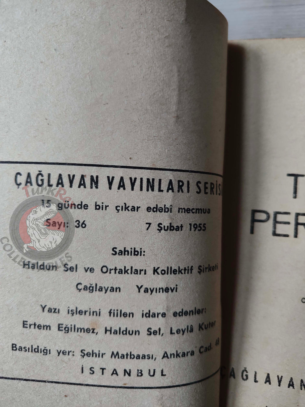 John Steinbeck – Sweet Thursday 1955 1st Turkish Book Turkey