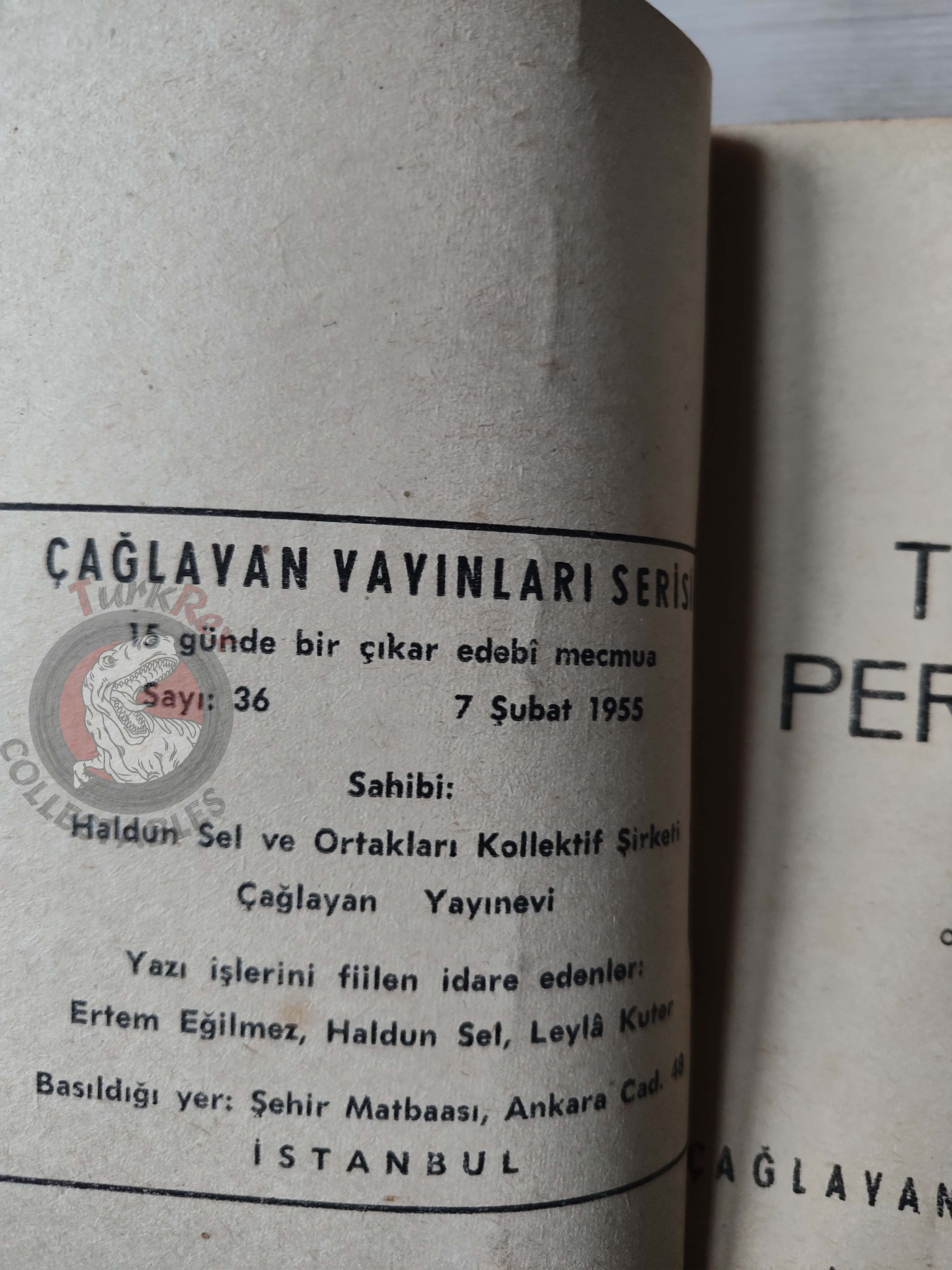 John Steinbeck – Sweet Thursday 1955 1st Turkish Book Turkey
