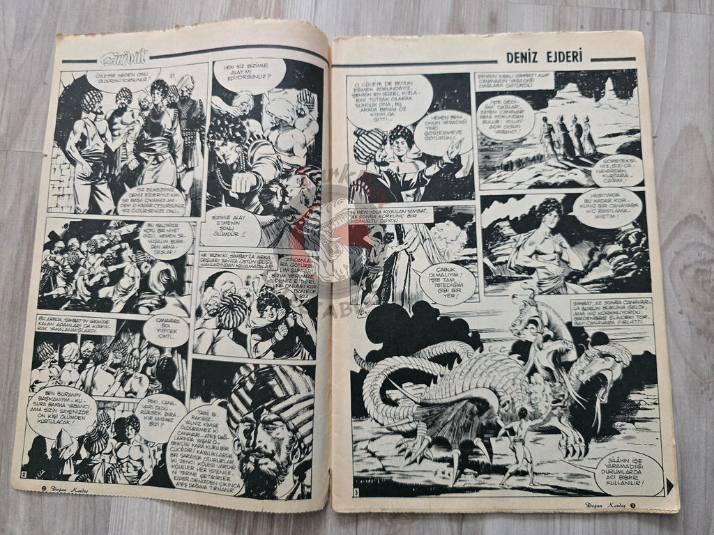 Doğan Kardeş 1971 Magazine #33 Turkish Comic Turkey Sinbad the Sailor Alice In Wonderland